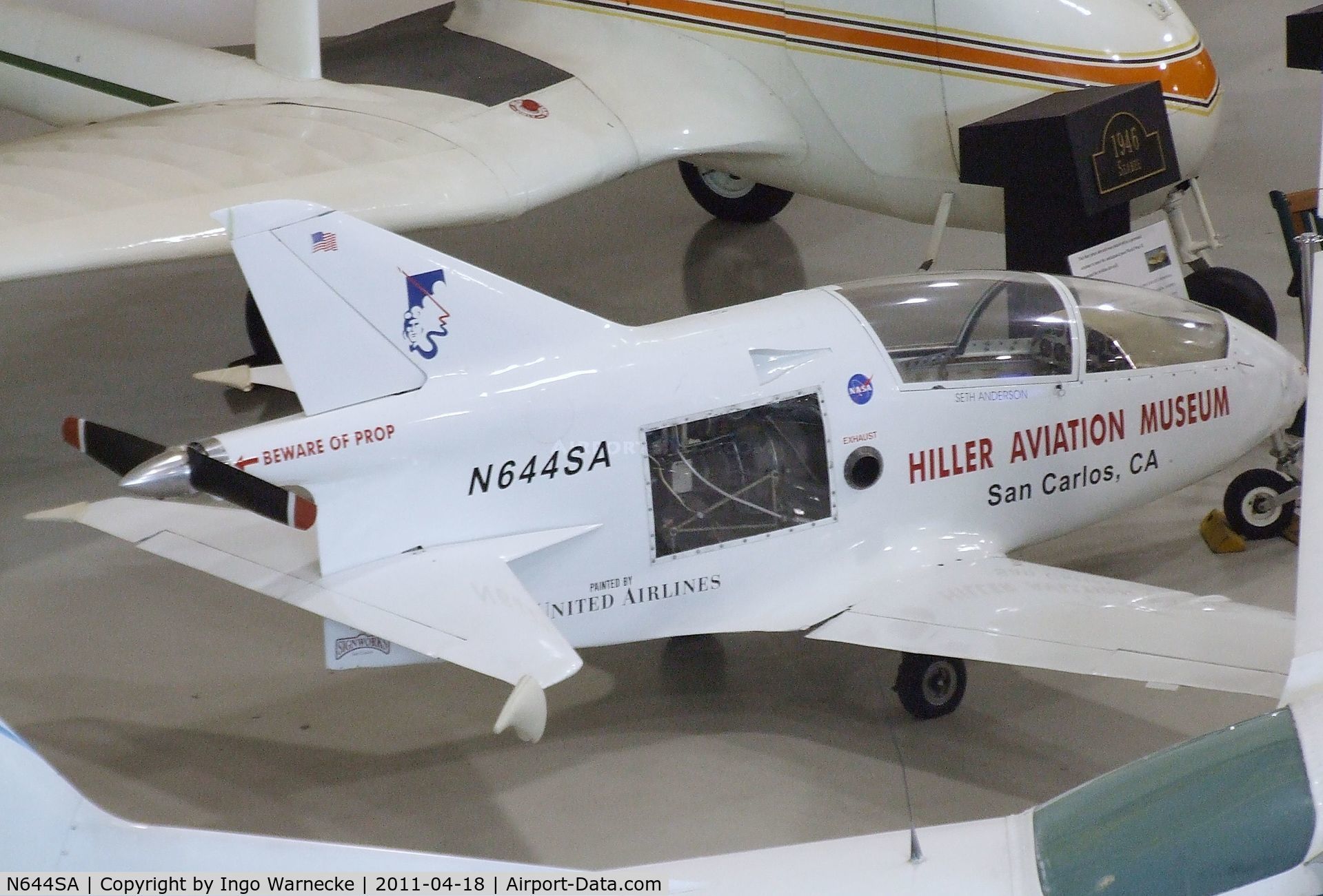 N644SA, Bede BD-5B C/N 1 (N644SA), Bede BD-5B at the Hiller Aviation Museum, San Carlos CA