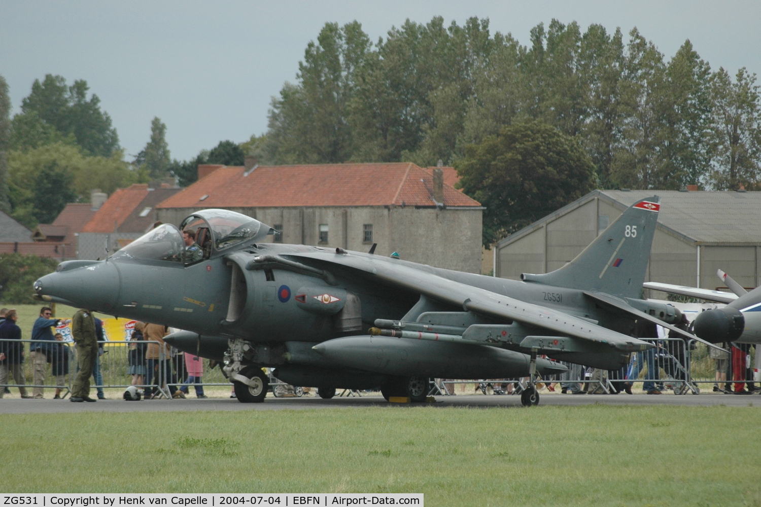 Aircraft ZG531 (1991 British Aerospace Harrier GR.9 C/N P85) Photo by Henk  van Capelle (Photo ID: AC970207)