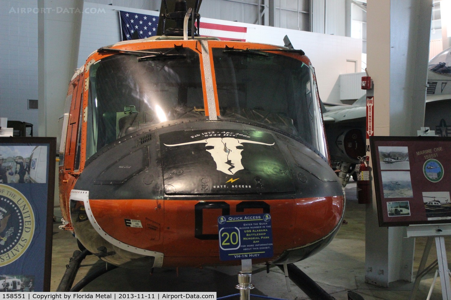 158551, Bell UH-1N Iroquois C/N 31636, UH-1N at Battleship Alabama