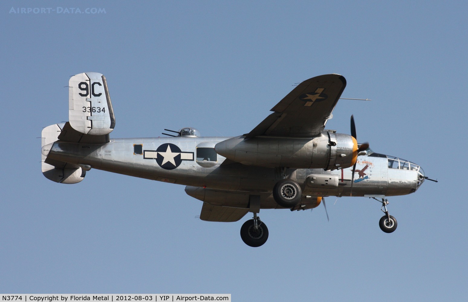 N3774, 1943 North American B-25D Mitchell C/N 100-23960, Yankee Warrior at 2012 Thunder Over Michigan