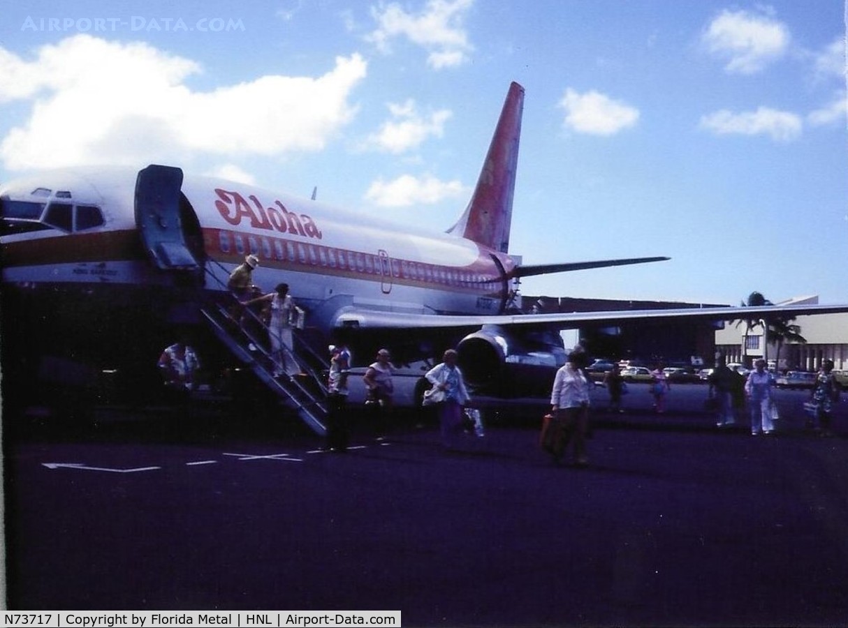 N73717, Boeing 737-2H4 C/N 20345, Aloha 737-200 taken by my late grandfather Pat Compton circa 1979