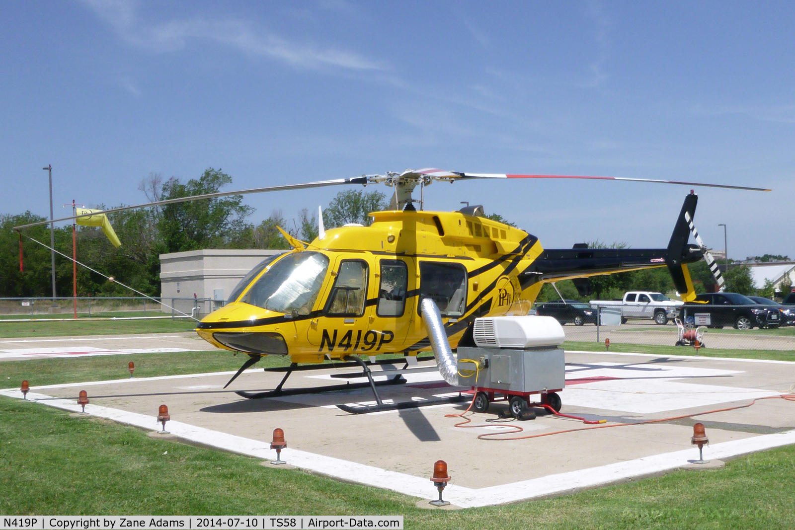 N419P, 2013 Bell 407 C/N 54133, At Denton Regional Hospital