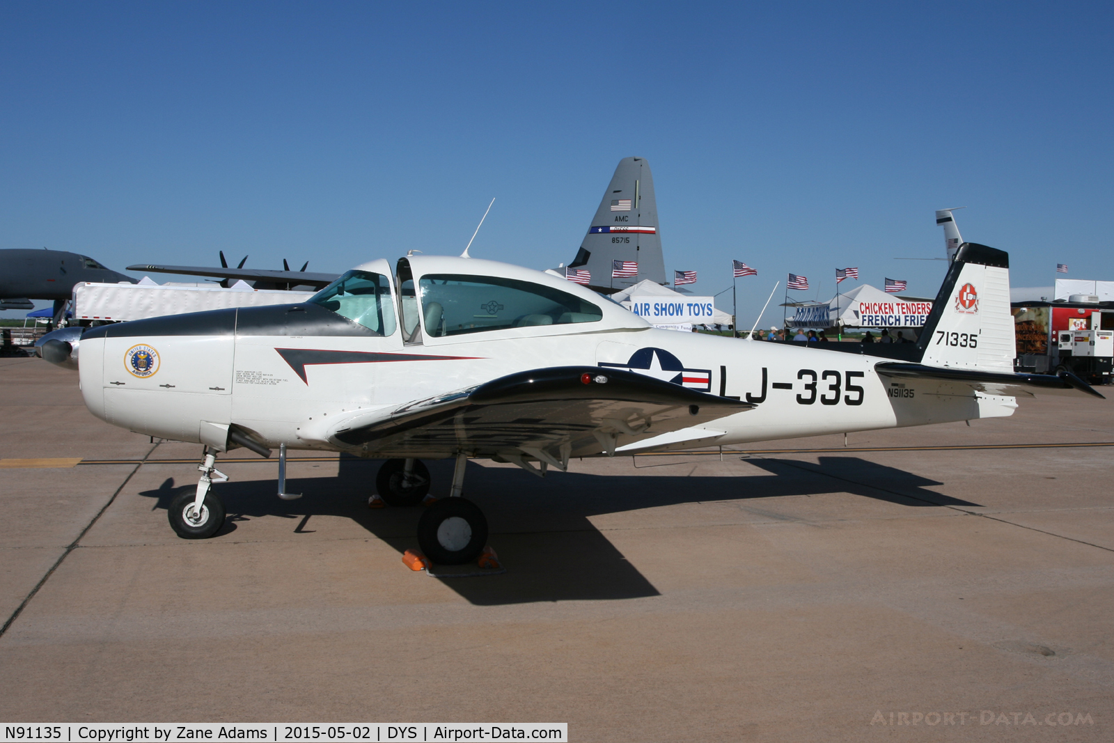 N91135, 1946 North American Navion (NA-145) C/N NAV-4-29, At the 2015 Big Country Airshow, Dyess AFB, TX