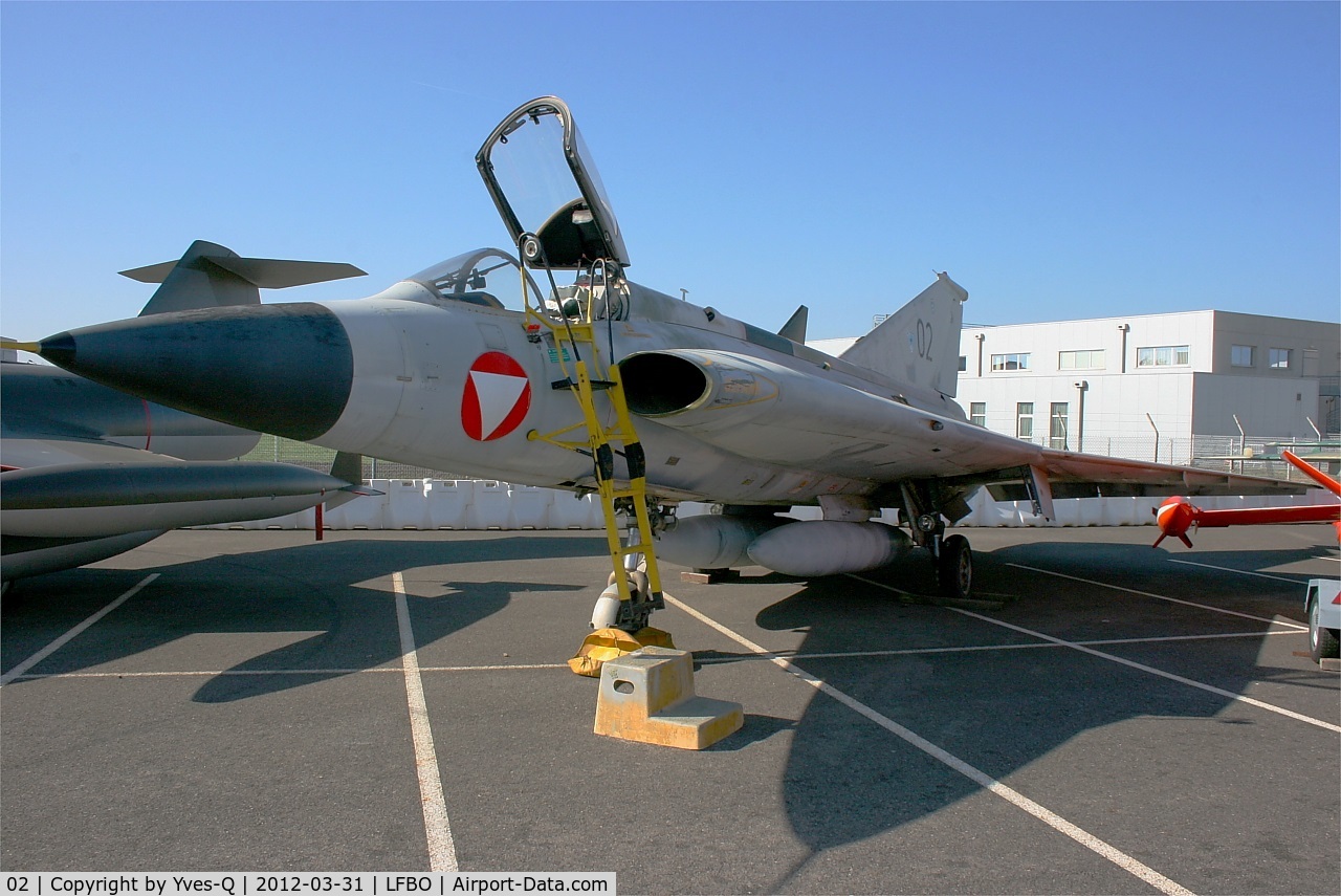 02, Saab J-35Oe MkII Draken C/N 35-1402, Saab J-35Oe MkII Draken, Preserved at Les Ailes Anciennes Museum, Toulouse-Blagnac