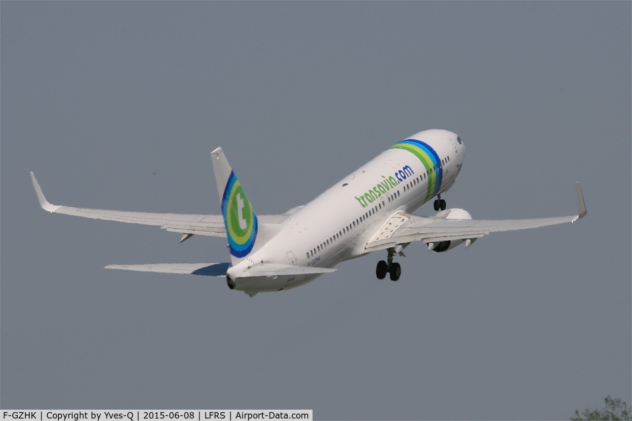 F-GZHK, 2014 Boeing 737-8K2 C/N 37790, Boeing 737-8K2, Take-off rwy 03, Nantes-Atlantique airport (LFRS-NTE)