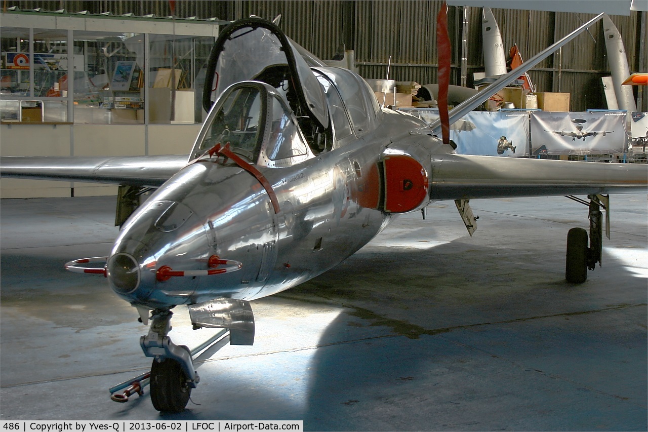 486, Fouga CM-170R Magister C/N 486, Fouga CM-170R Magister, preserved at Canopée Museum, Châteaudun Air Base (LFOC)
