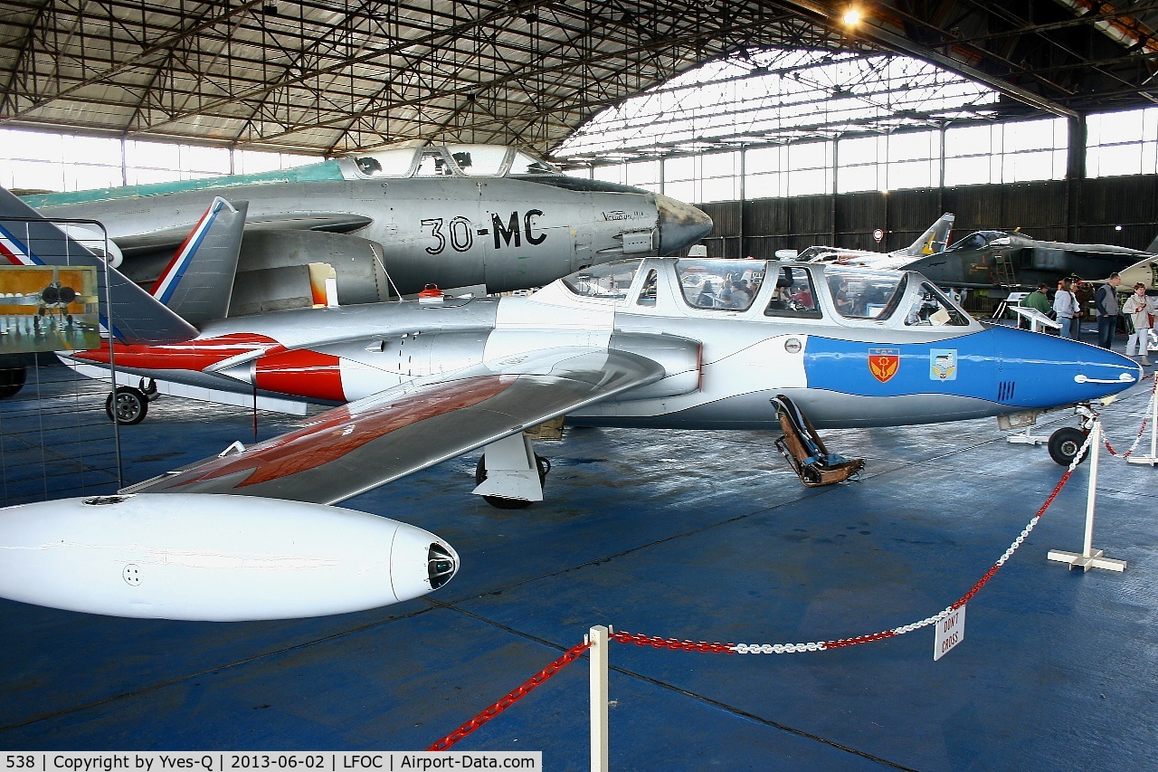 538, Fouga CM-170 Magister C/N 538, Fouga CM-170 Magister, preserved at Canopée Museum, Châteaudun Air Base (LFOC)