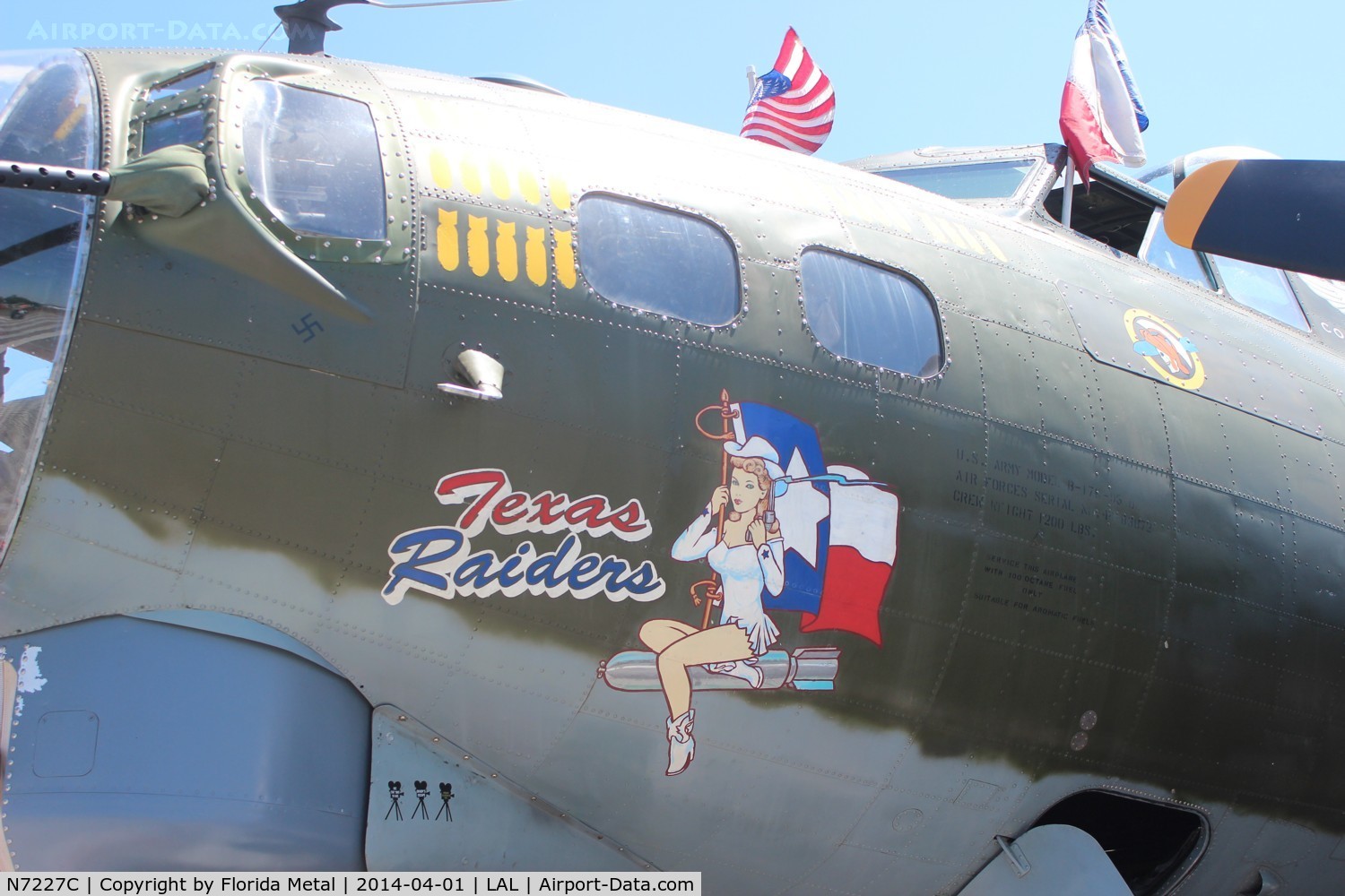 N7227C, 1944 Boeing B-17G Fortress C/N 32513, Texas Raiders
