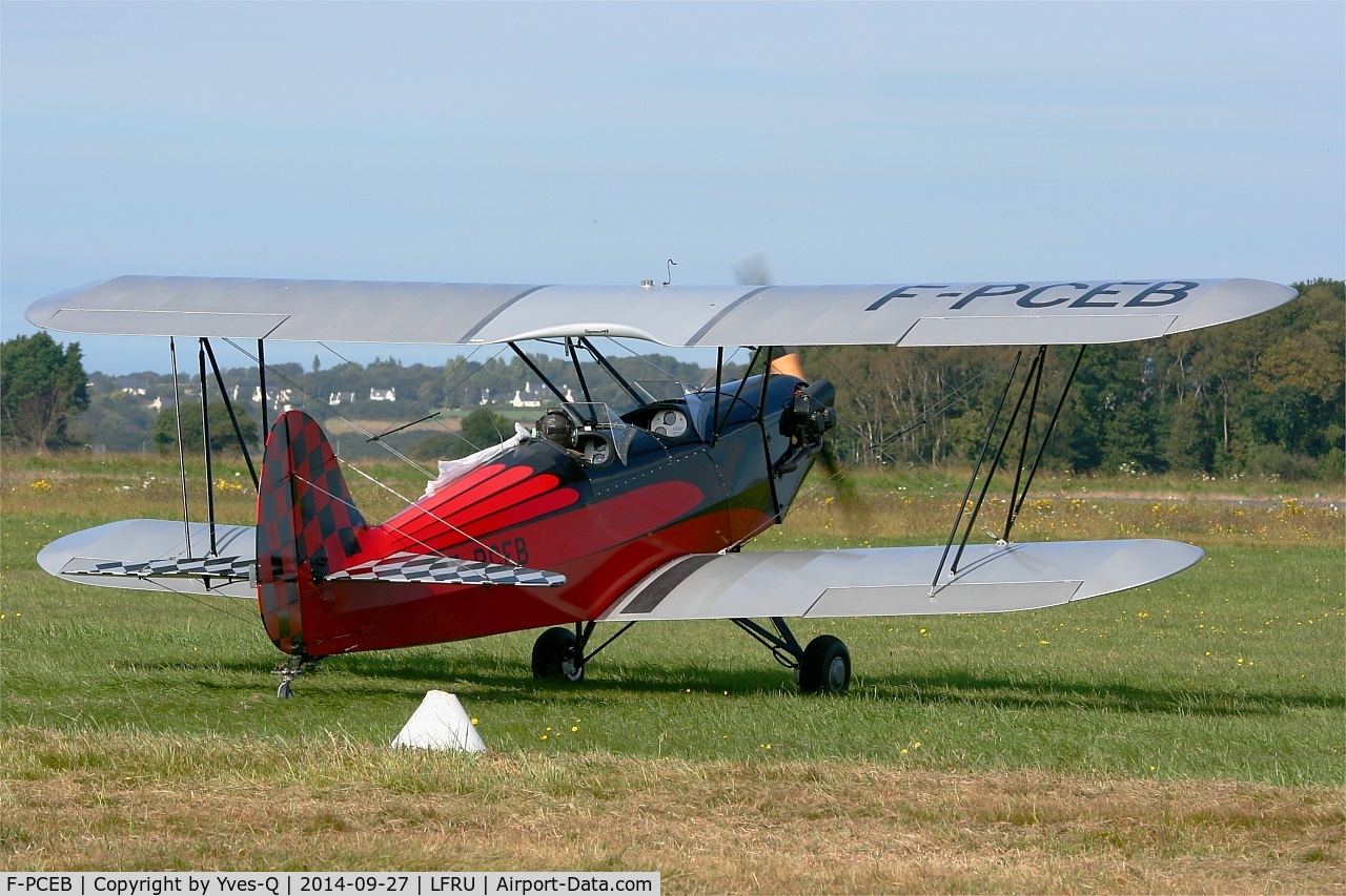 F-PCEB, Hatz CB-1 C/N 639, Hatz CB-1, Taxiing, Morlaix-Ploujean airport (LFRU-MXN) air show in september 2014