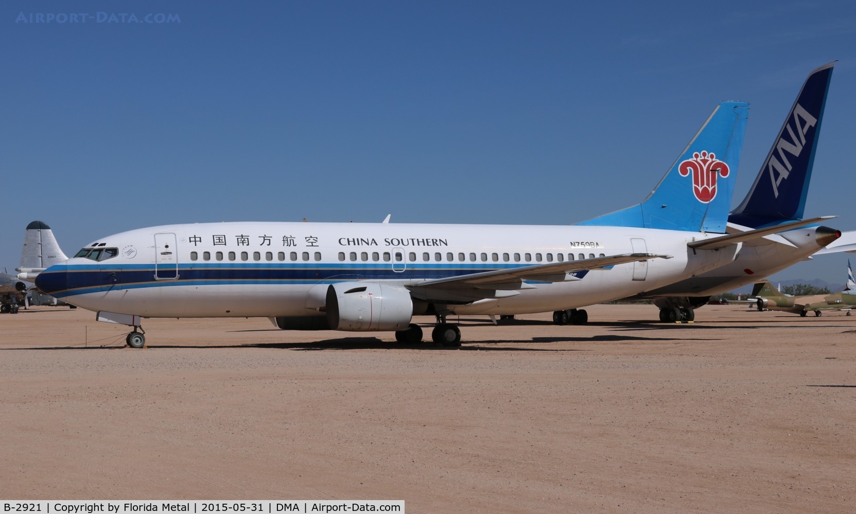 B-2921, 1993 Boeing 737-3Q8 C/N 27286, China Southern 737-300
