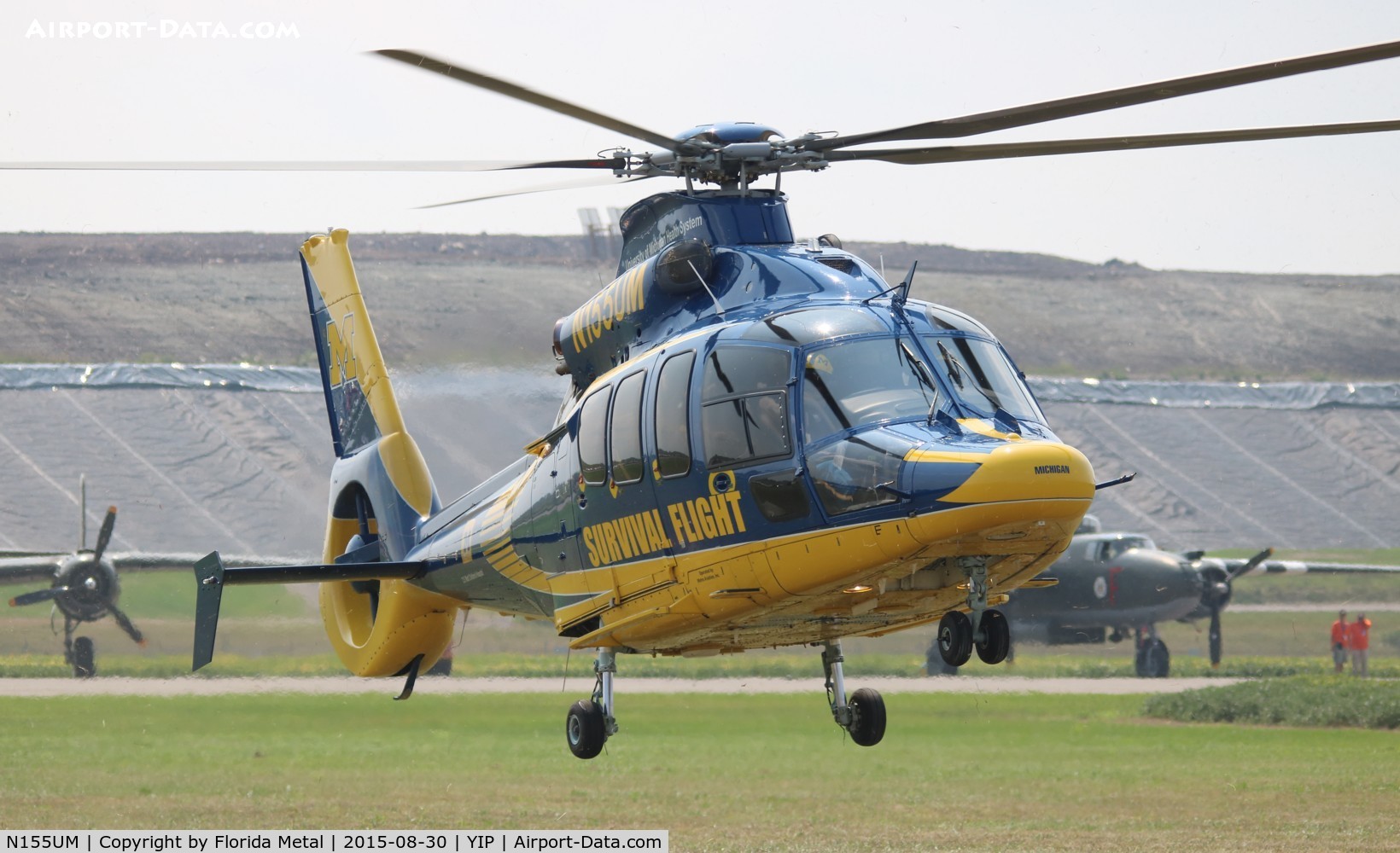 N155UM, 2011 Eurocopter EC-155B-1 C/N 6934, University of Michigan health EC155B