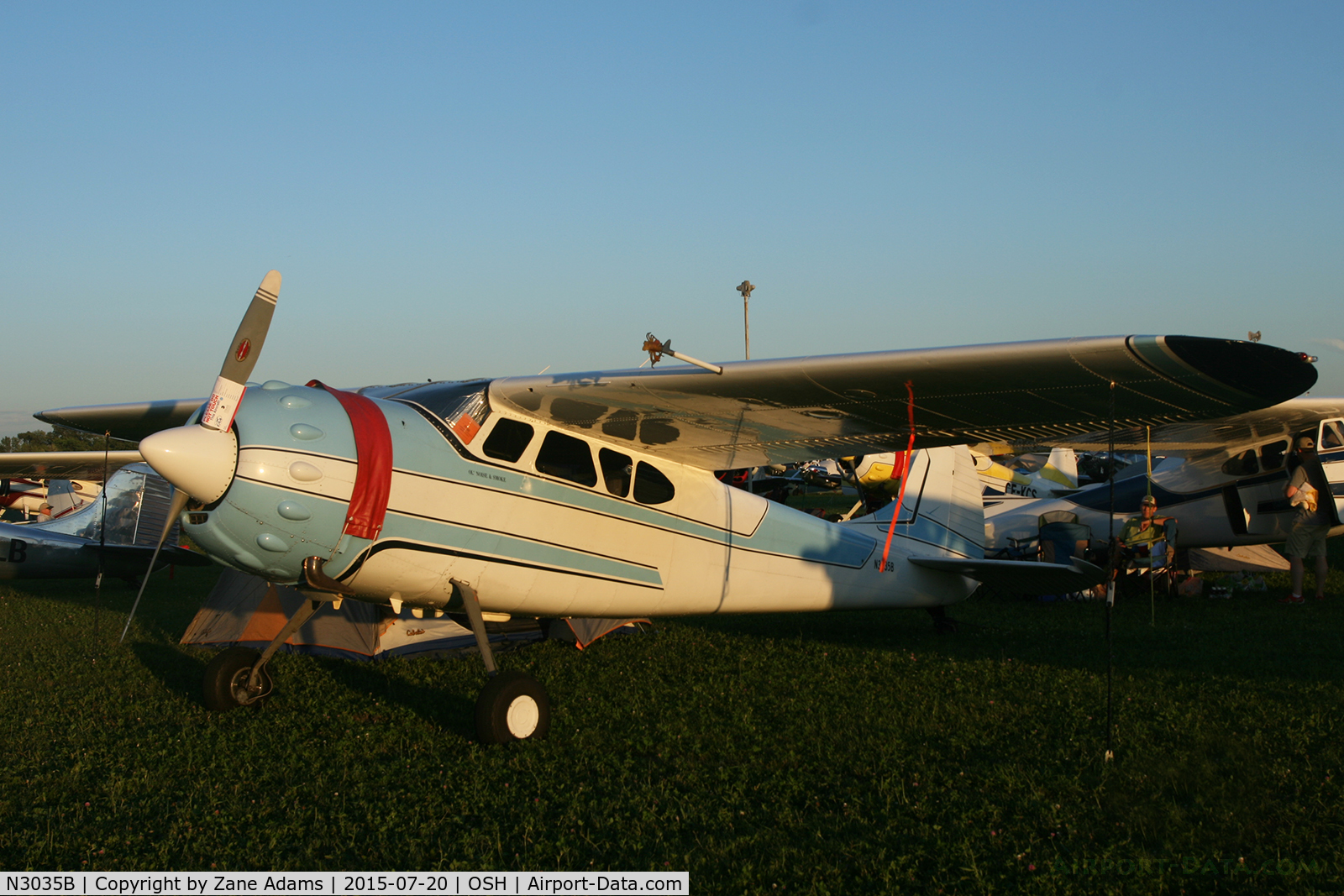 N3035B, 1952 Cessna 195B Businessliner C/N 7918, 2015 EAA AirVenture - Oshkosh, Wisconsin.