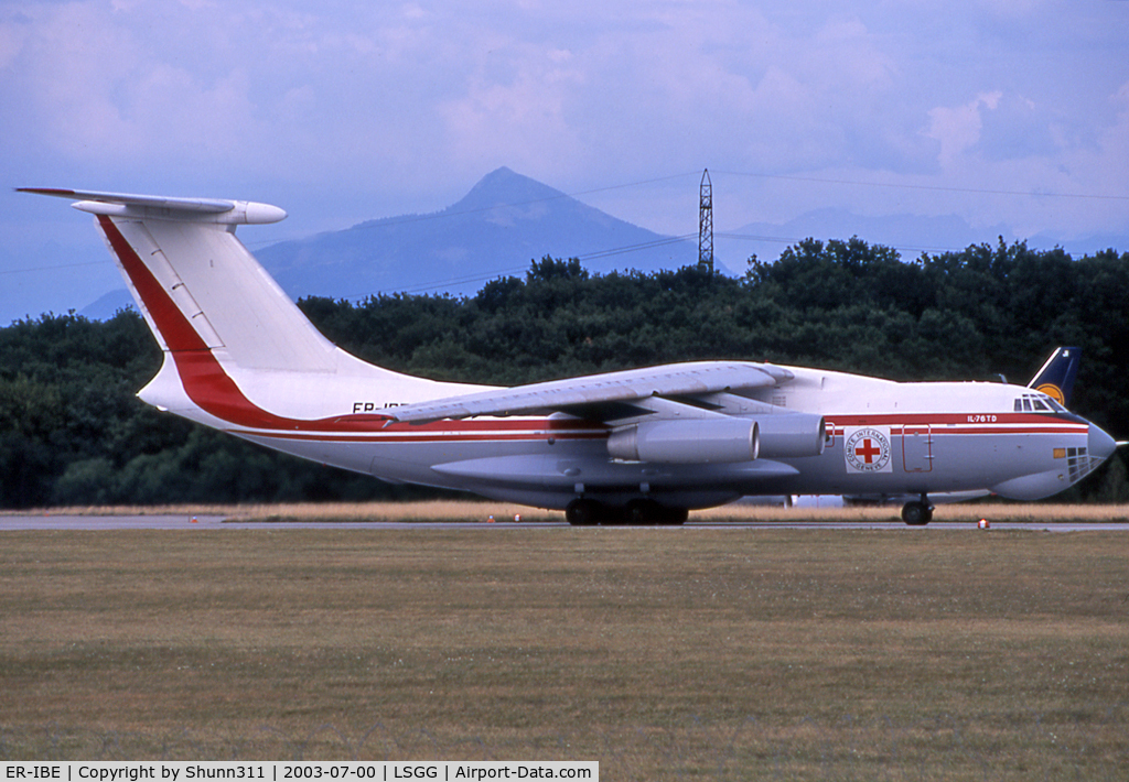 ER-IBE, 1984 Ilyushin IL-76TD C/N 0043454615, Ready for take off from rwy 23... Additional Red Cross patch for an humanitarian flight