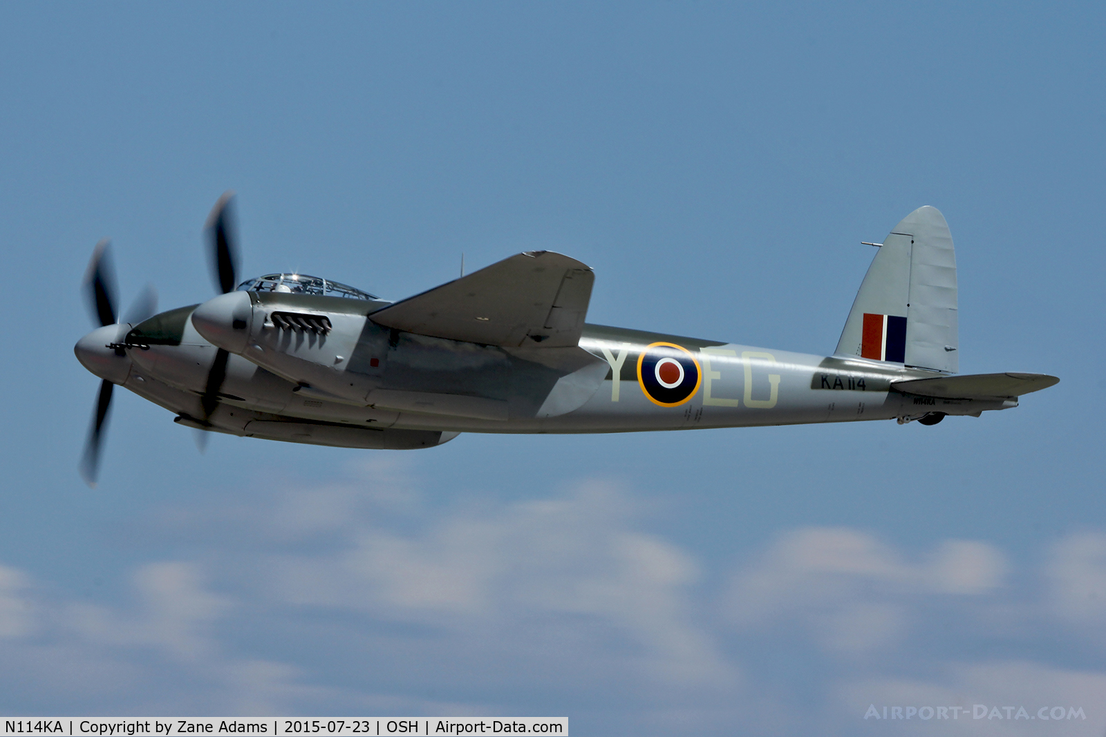 N114KA, 1945 De Havilland Mosquito FB.26 C/N KA114, 2015 - EAA AirVenture - Oshkosh Wisconsin