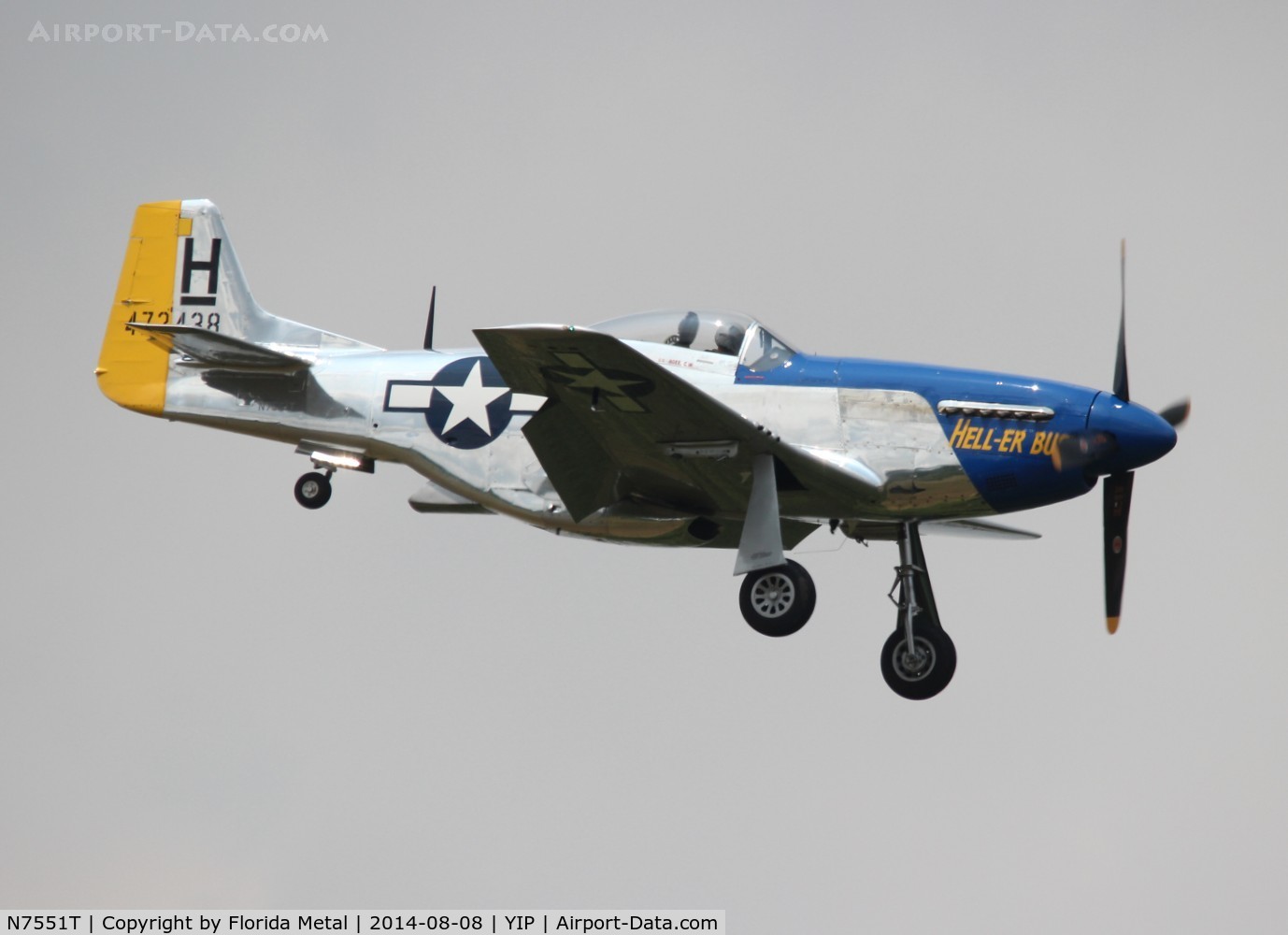 N7551T, 1944 North American P-51D Mustang C/N 122-38997, Hell er Bust