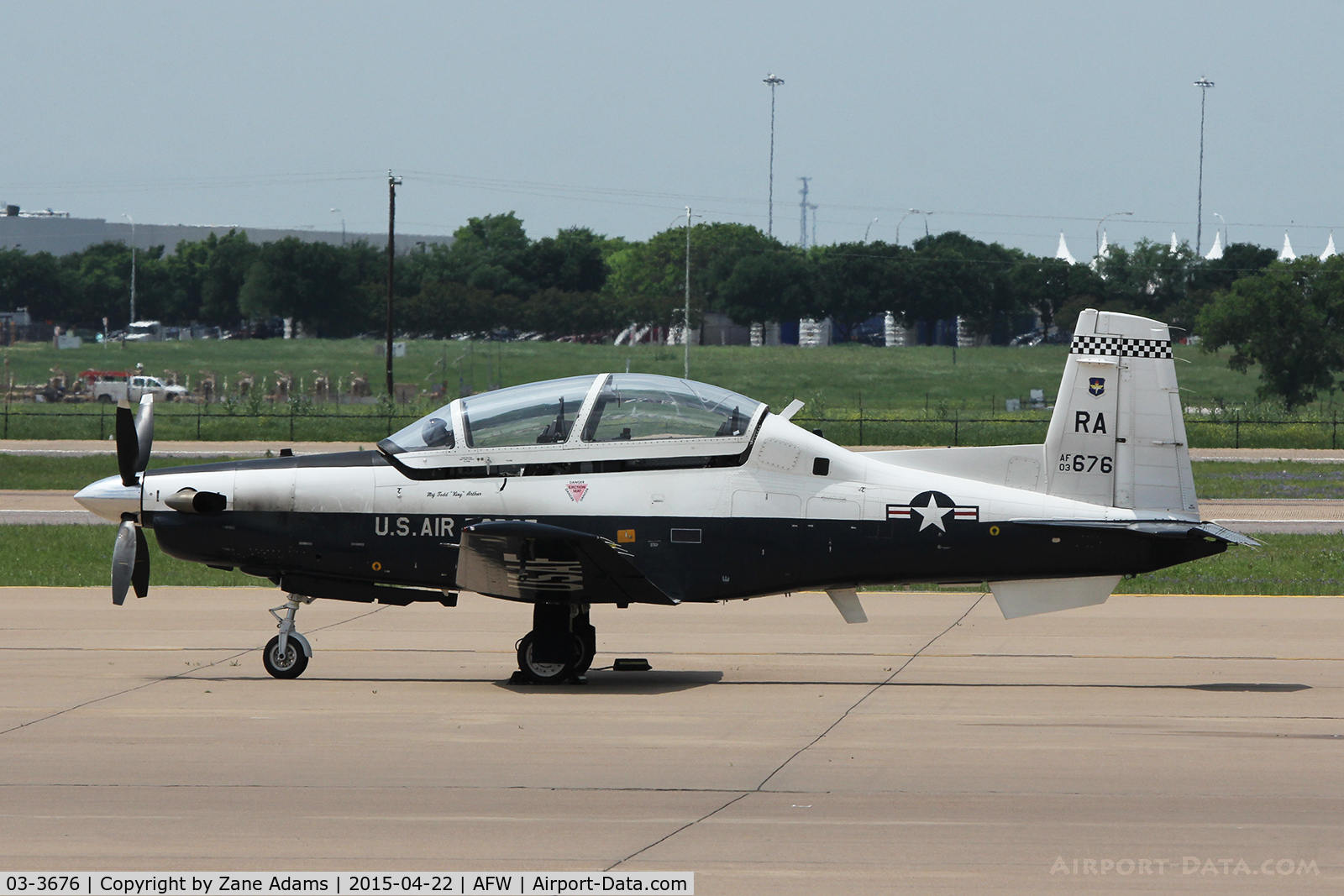 03-3676, 2003 Raytheon T-6A Texan II C/N PT-222, On the ramp at Alliance Airport - Fort Worth, Texas