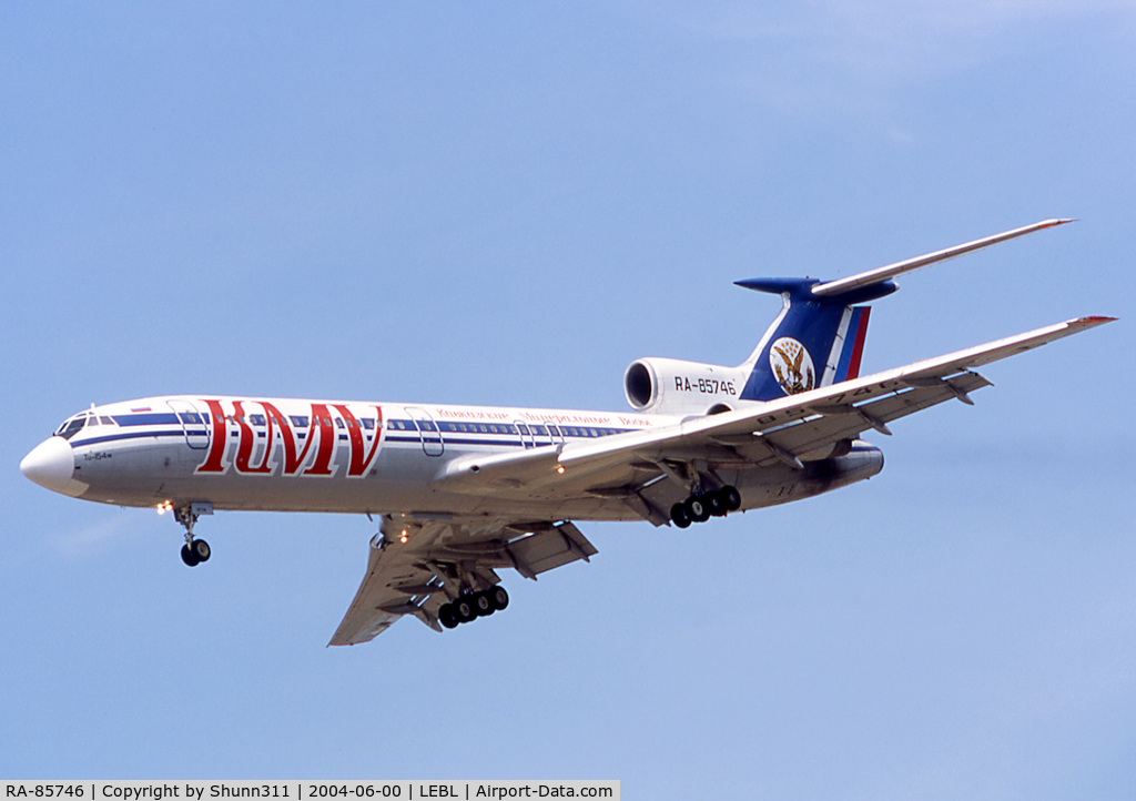 RA-85746, 1992 Tupolev Tu-154M C/N 92A929, Landing rwy 25