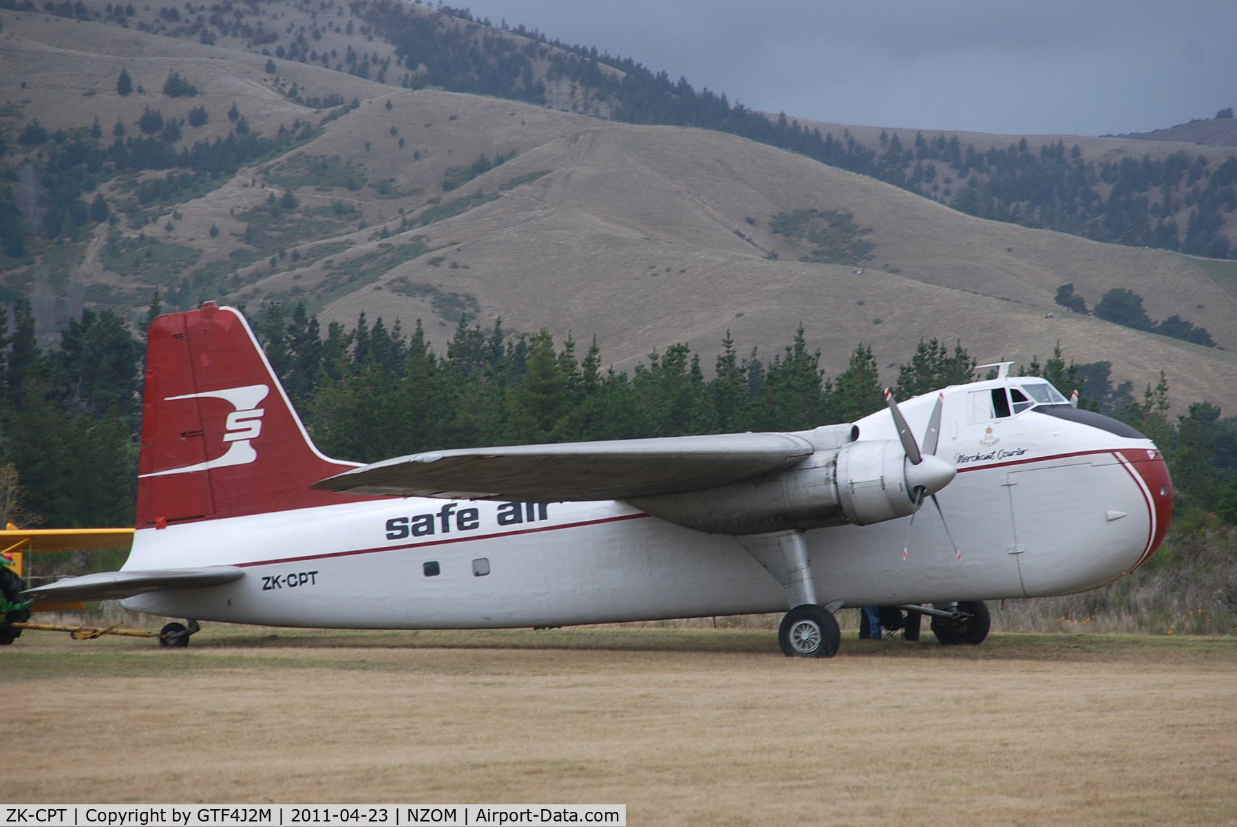 ZK-CPT, 1953 Bristol 170 Freighter Mk.31E C/N 13126, ZK-CPT at Omaka Airshow 23.4.11 Preserved ex SAFE Air