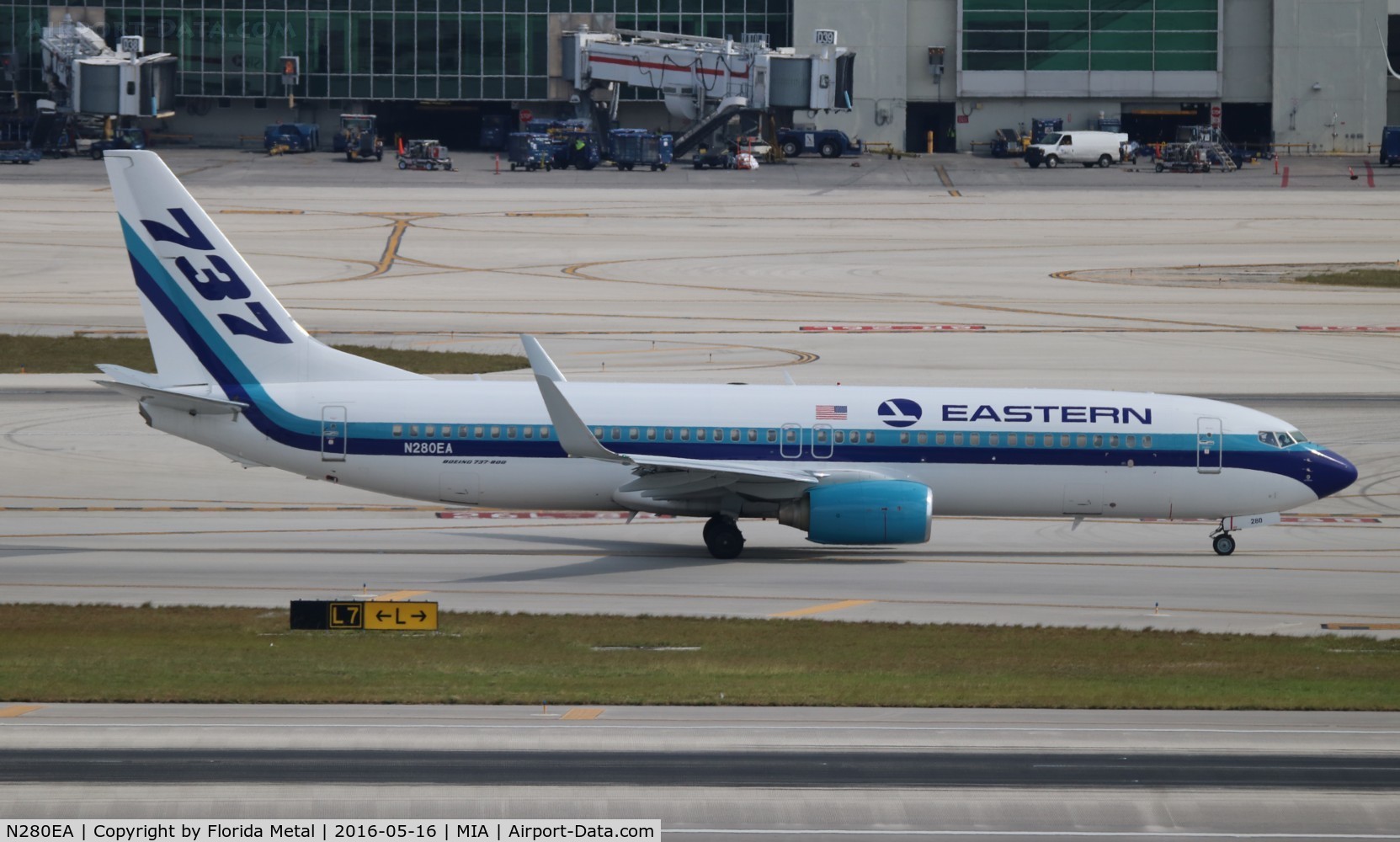 N280EA, 2007 Boeing 737-85P C/N 33982, Eastern