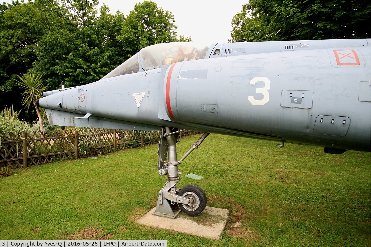 3, Dassault Etendard IV.M C/N 3, Dassault Etendard IV.M, Static Display at La Coulee Verte garden, Paray-Vieille Poste near Paris-Orly Airport