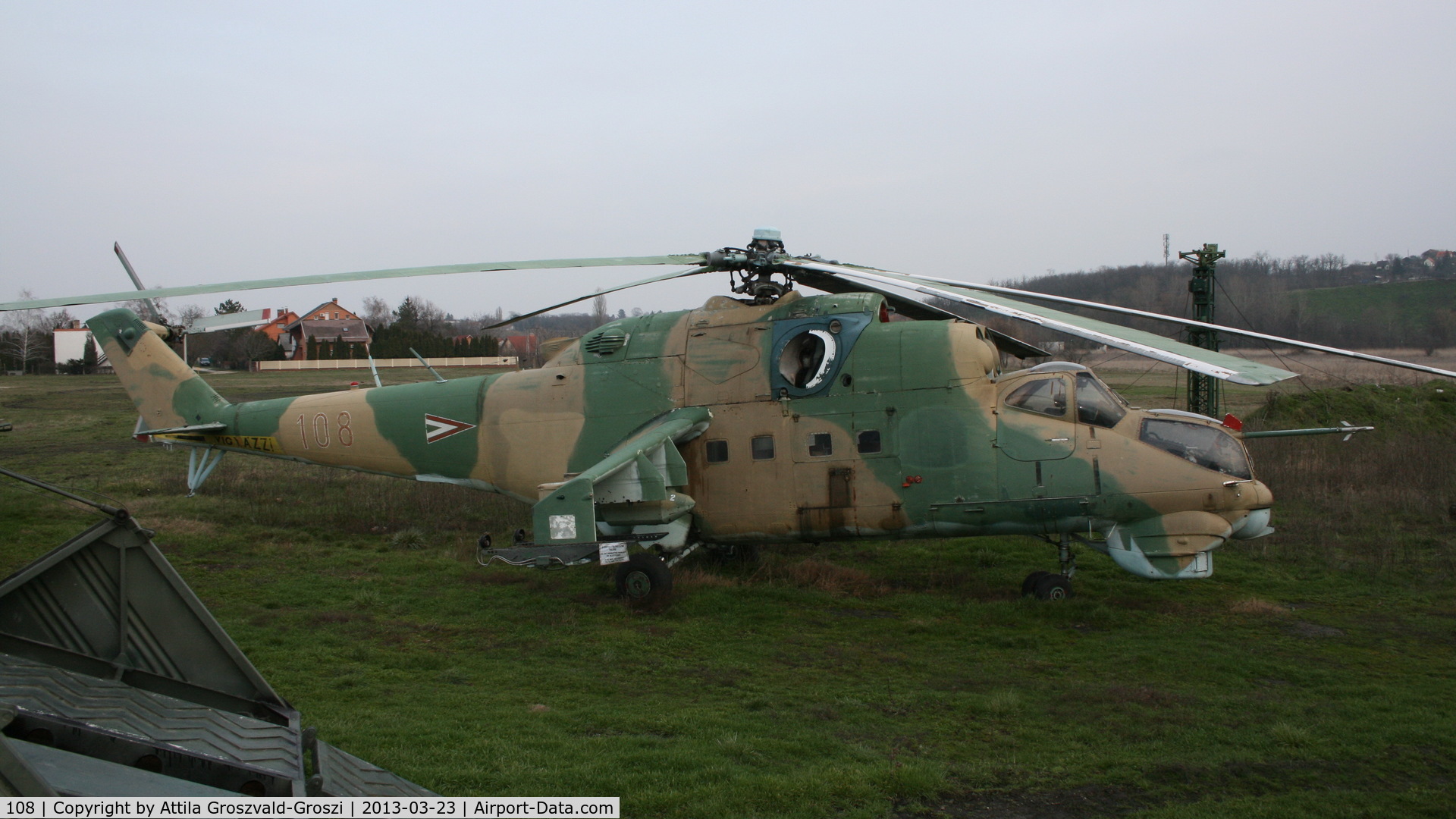 108, 1980 Mil Mi-24D Hind C/N K20108, Zamárdi, military technology collection. Hungary