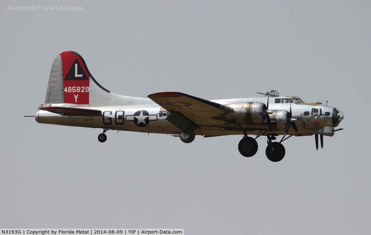 N3193G, 1944 Boeing B-17G Flying Fortress C/N 77255, Yankee Lady