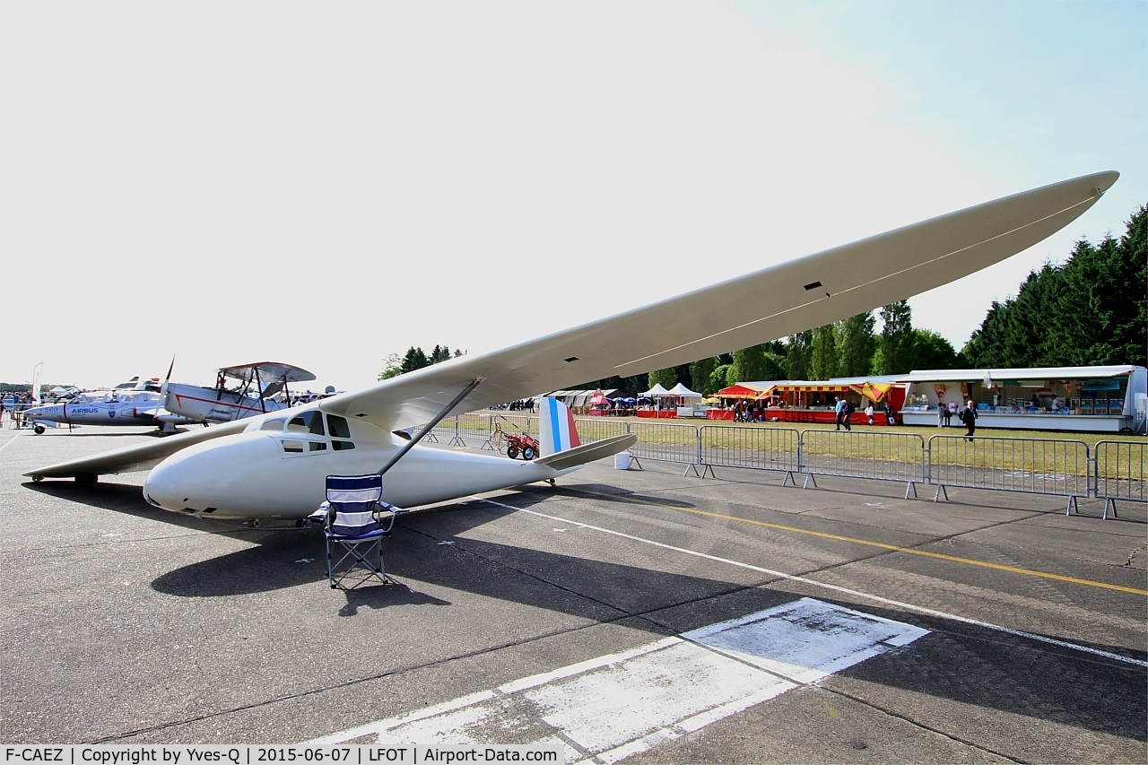 F-CAEZ, Nord C 800 C/N 9765-105, Caudron C-800 Epervier, Restored by Touraine-Planeur association, Exibited at Tours-St Symphorien Air Base 705 (LFOT-TUF) air show 2015