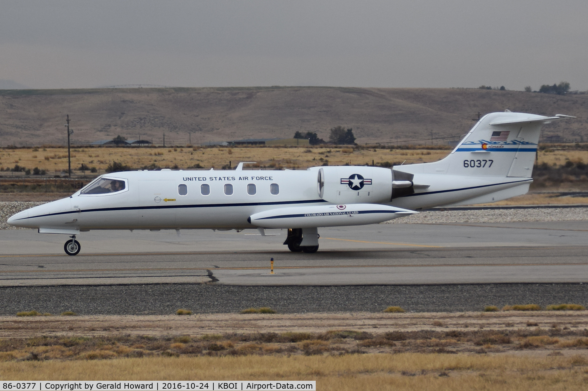 86-0377, 1985 Gates Learjet C-21A C/N 35A-629, Colorado Air National Guard.