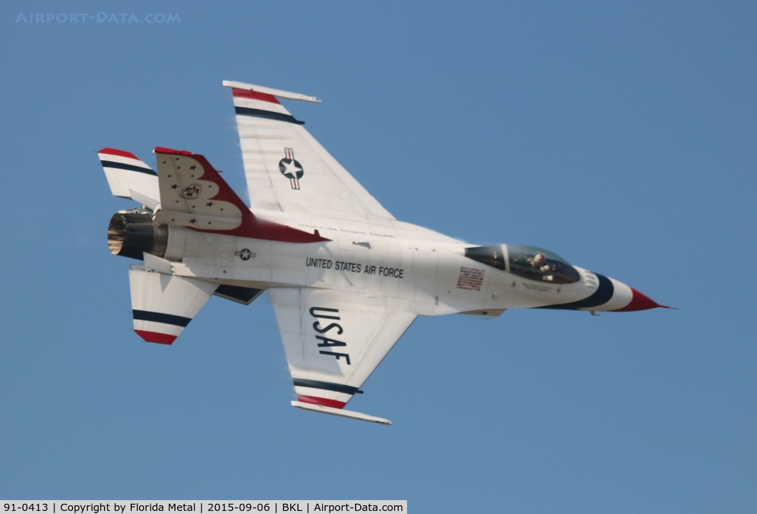 91-0413, 1991 General Dynamics F-16CJ Fighting Falcon C/N CC-111, Thunderbirds