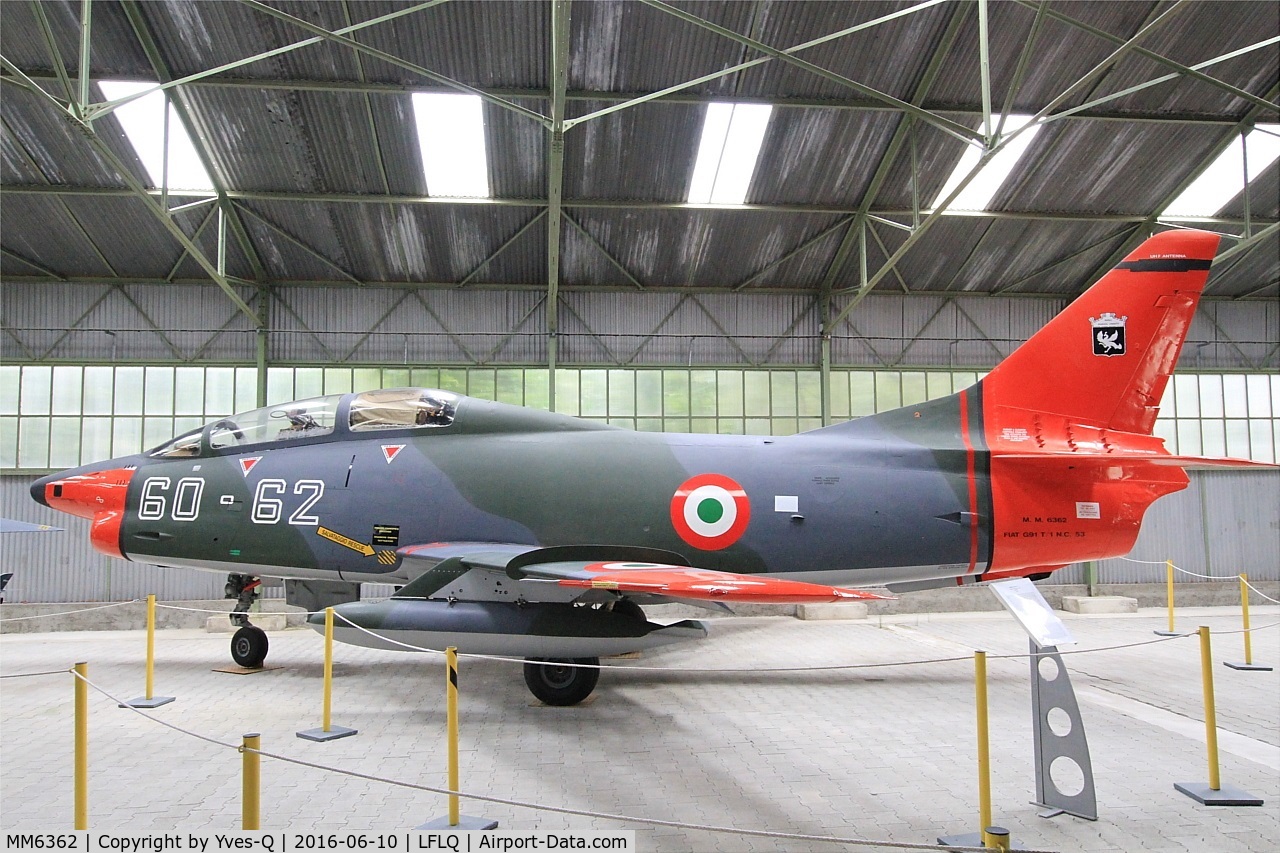 MM6362, Fiat G-91T/1 C/N 92, Fiat G-91T 1, Musée Européen de l'Aviation de Chasse, Montélimar-Ancône airfield (LFLQ)