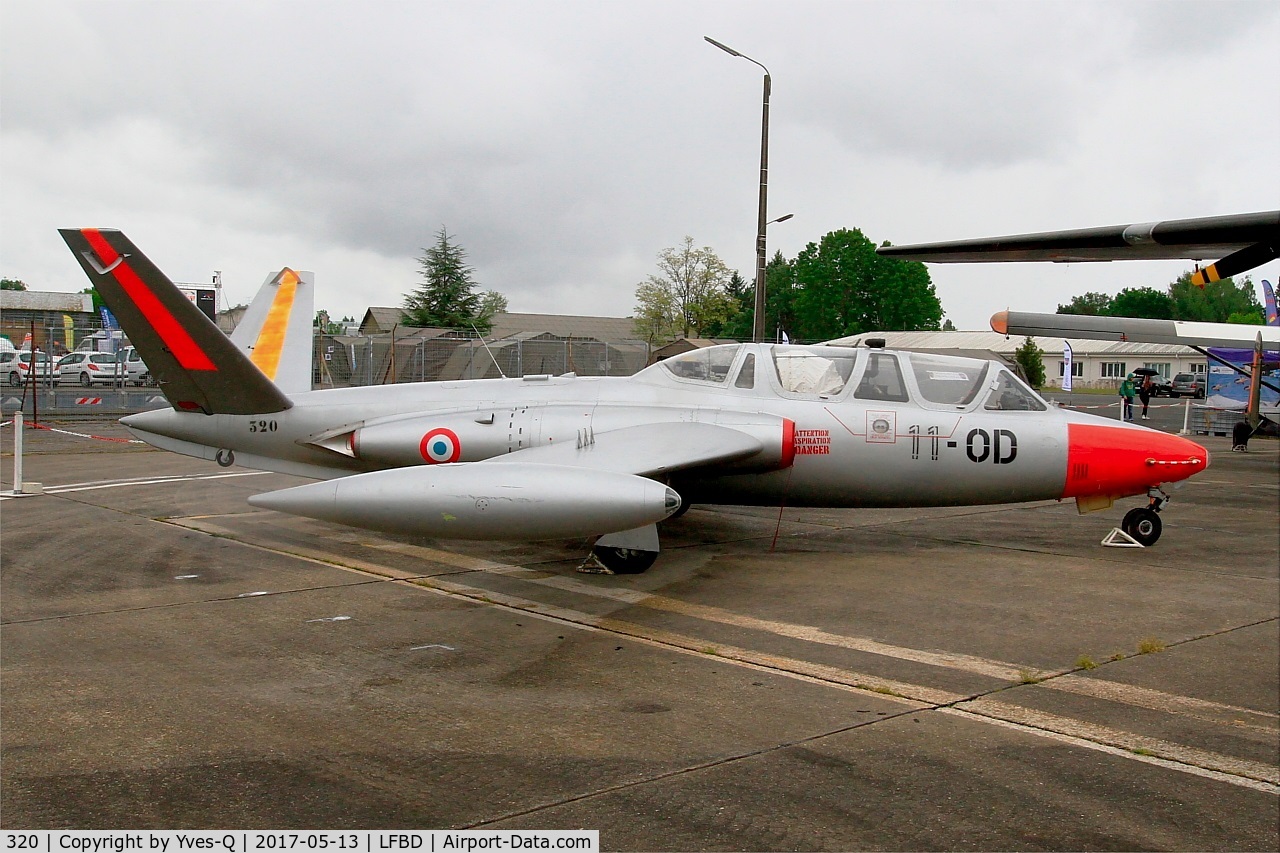 320, Fouga CM-170 Magister C/N 320, Fouga CM-170 Magister, Preserved  at C.A.E.A museum, Bordeaux-Merignac Air base 106 (LFBD-BOD)
