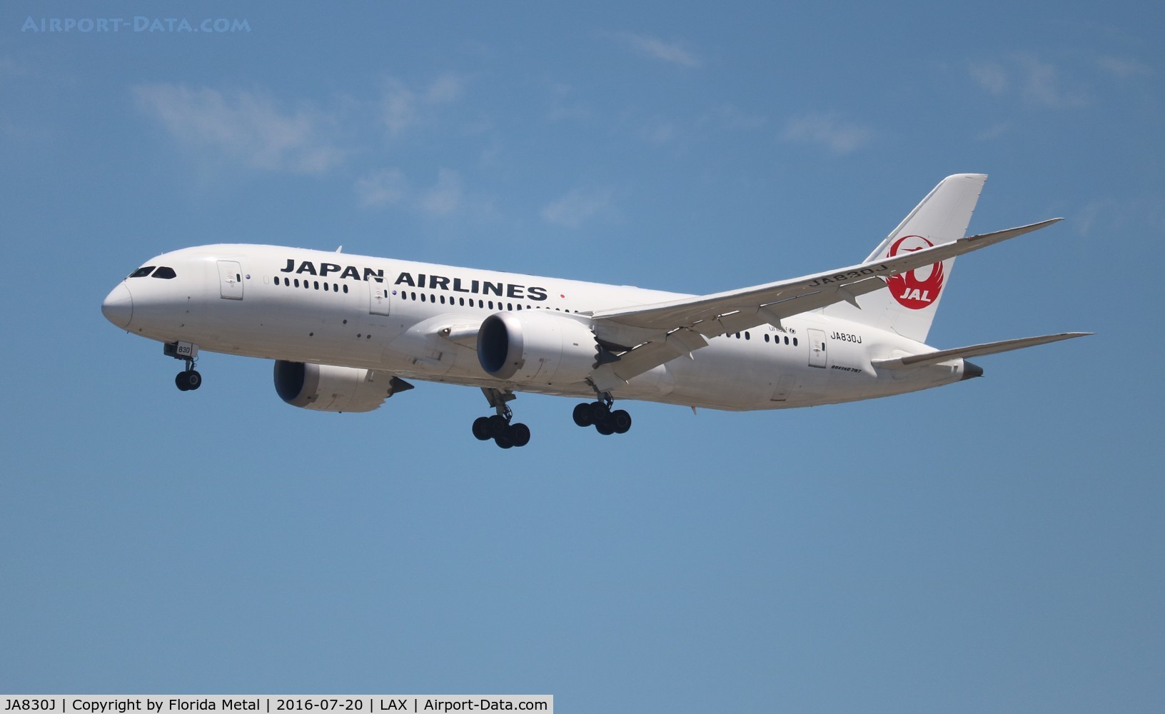 JA830J, 2013 Boeing 787-8 Dreamliner C/N 34840, Japan Airlines