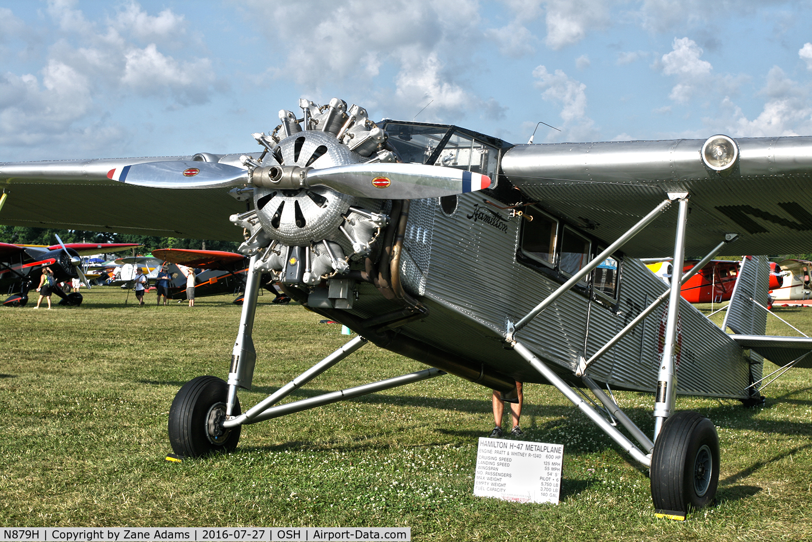 N879H, 1929 Hamilton Metalplane H47 C/N 65, 2016 EAA AirVenture - Oshkosh, Wisconsin