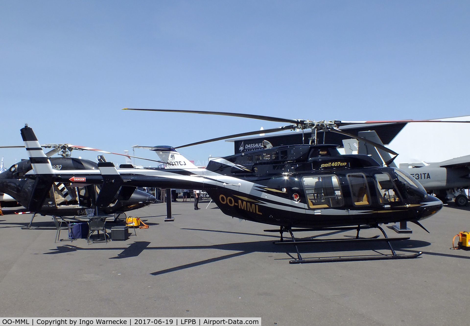 OO-MML, 2016 Bell 407GXP C/N 54653, Bell 407GXP at the Aerosalon 2017, Paris