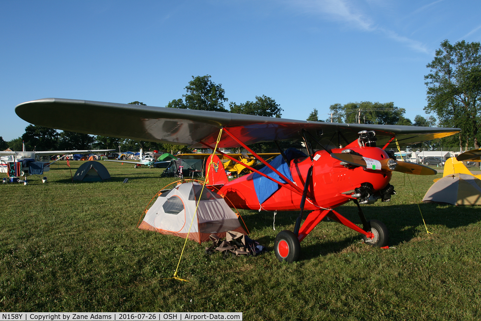 N158Y, 1930 Davis D-1-K C/N 508, At the 2016 EAA AirVenture - Oshkosh, Wisconsin