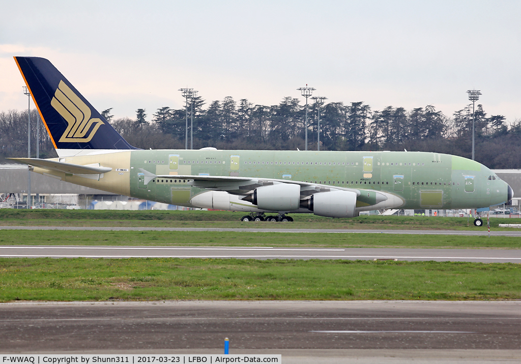 F-WWAQ, 2017 Airbus A380-841 C/N 0243, C/n 0243 - For Singapore Airlines as 9V-SKU