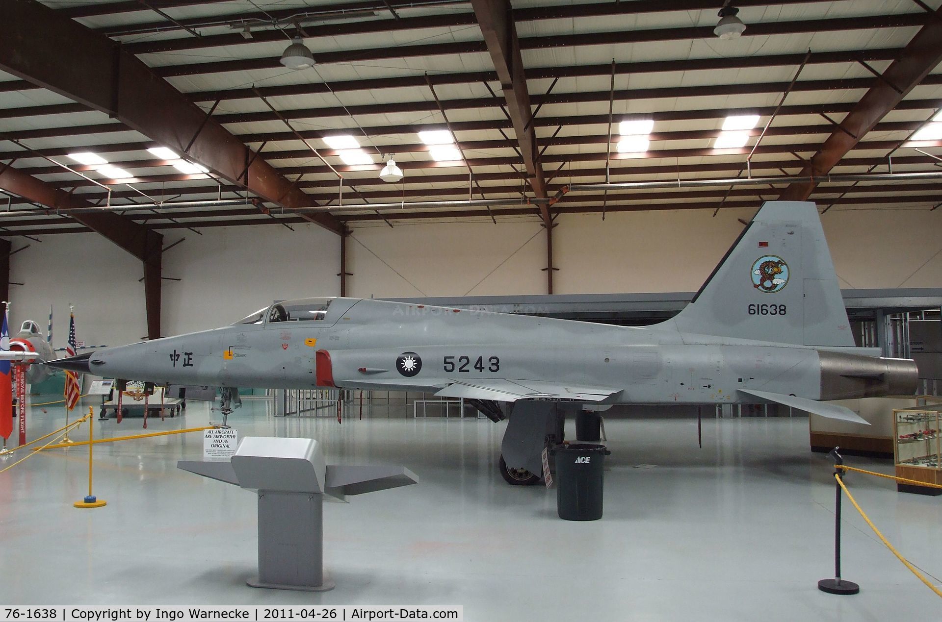 76-1638, Northrop F-5E Tiger II C/N V.1143, Northrop F-5E Tiger II at the Yanks Air Museum, Chino CA