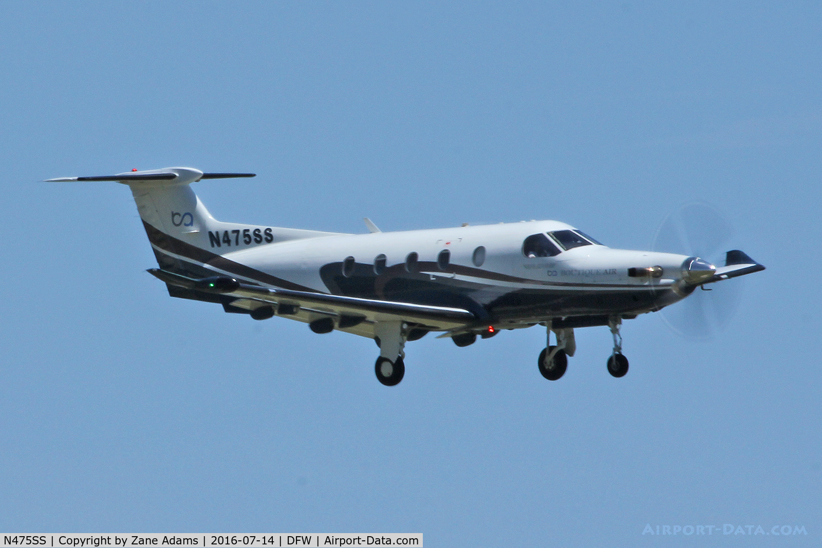N475SS, 2007 Pilatus PC-12/47 C/N 866, Arriving at DFW Airport