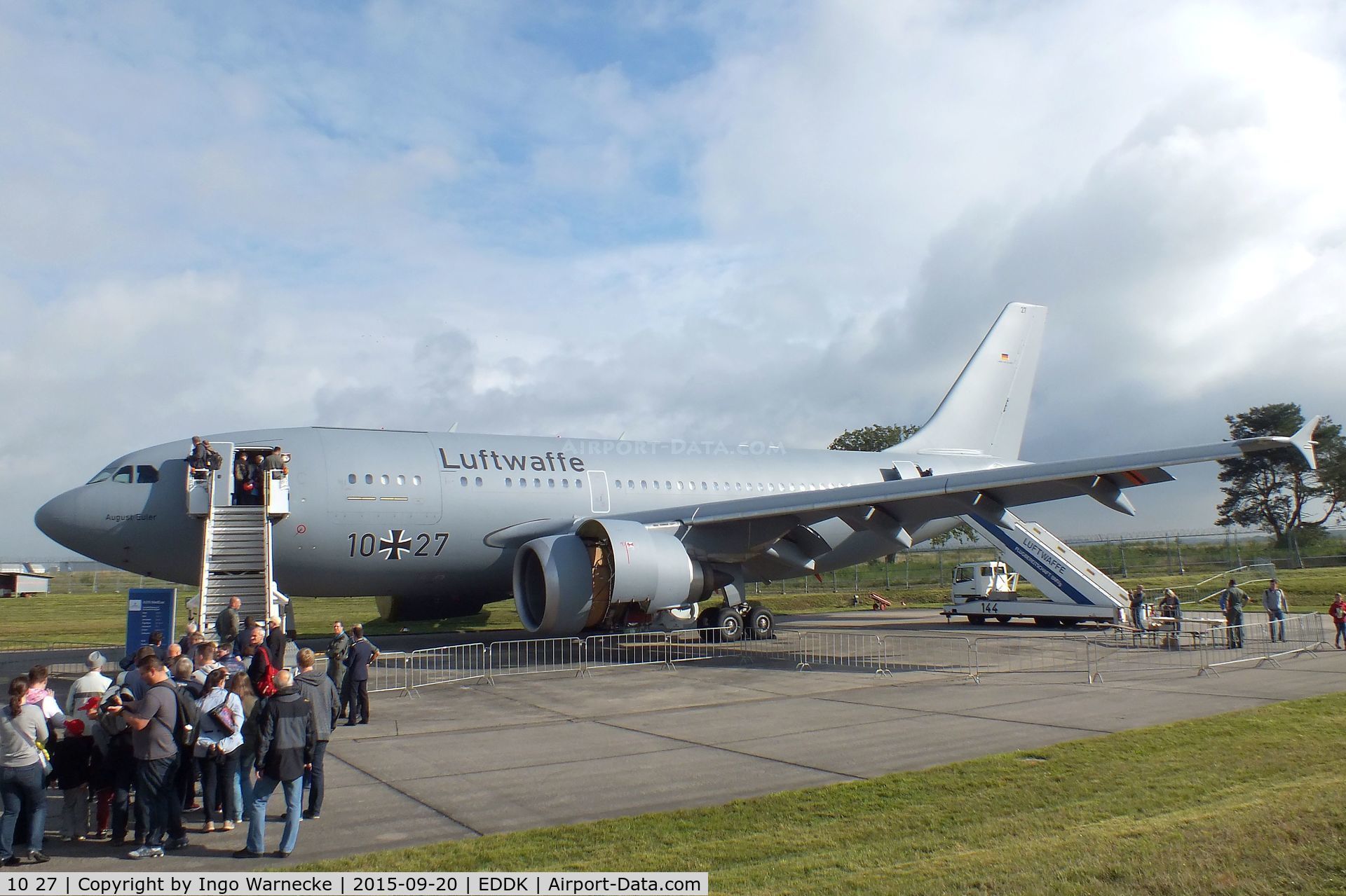 10 27, 1989 Airbus A310-304/MRTT C/N 523, Airbus A310-304/MRTT of the Luftwaffe (German Air Force) at the DLR 2015 air and space day on the side of Cologne airport