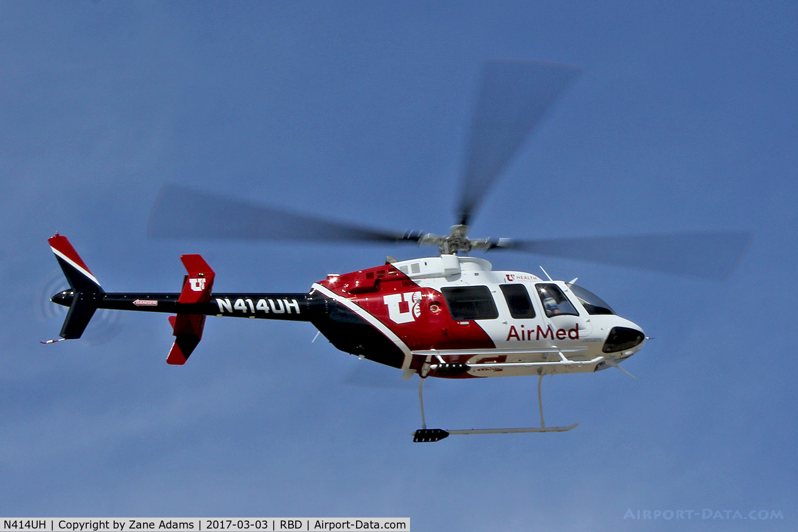 N414UH, 2013 Bell 407 C/N 54458, In town for the 2017 Heliexpo - Dallas, TX