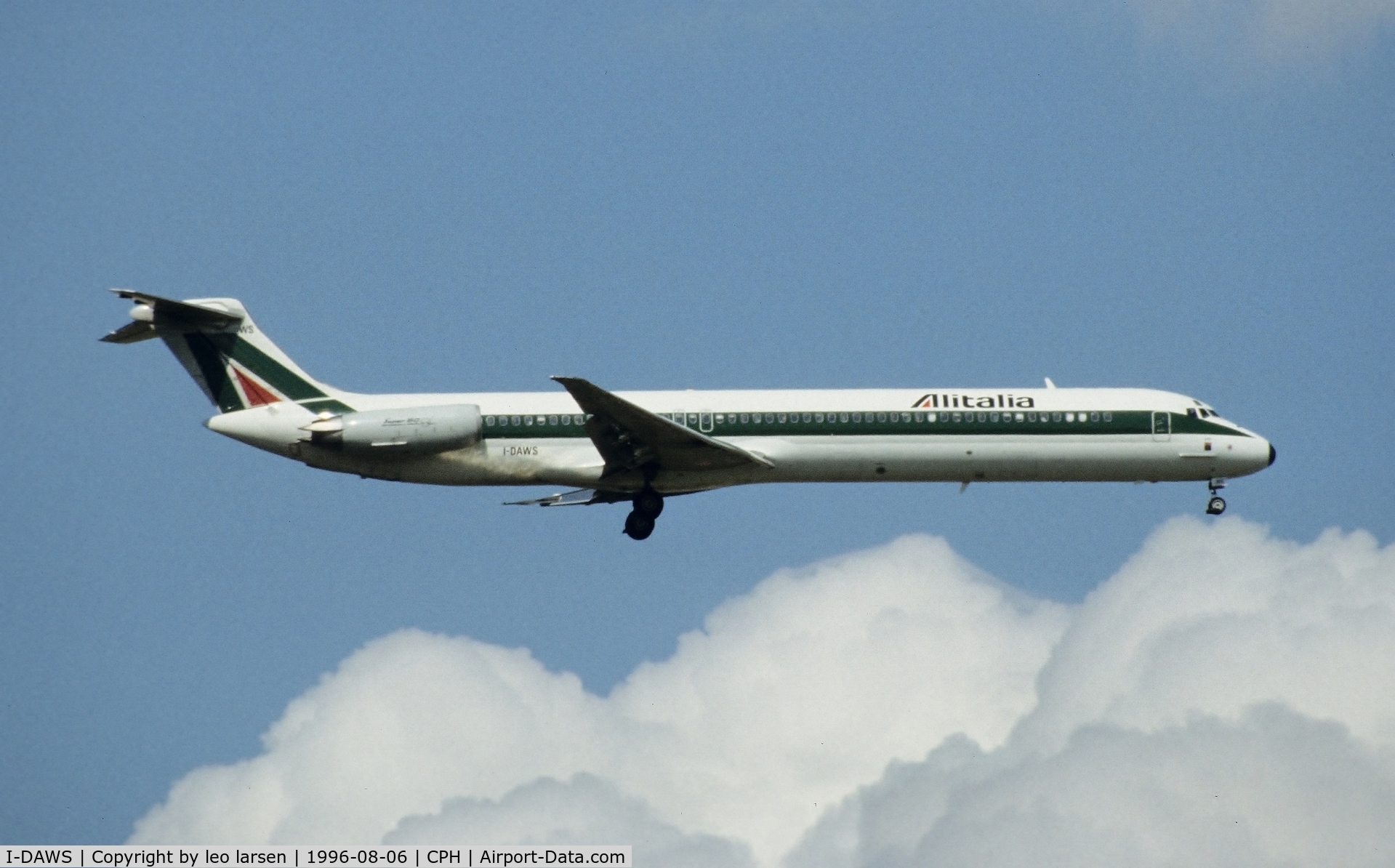 I-DAWS, 1985 McDonnell Douglas MD-82 (DC-9-82) C/N 49209/1191, Copenhagen 6.8.1996