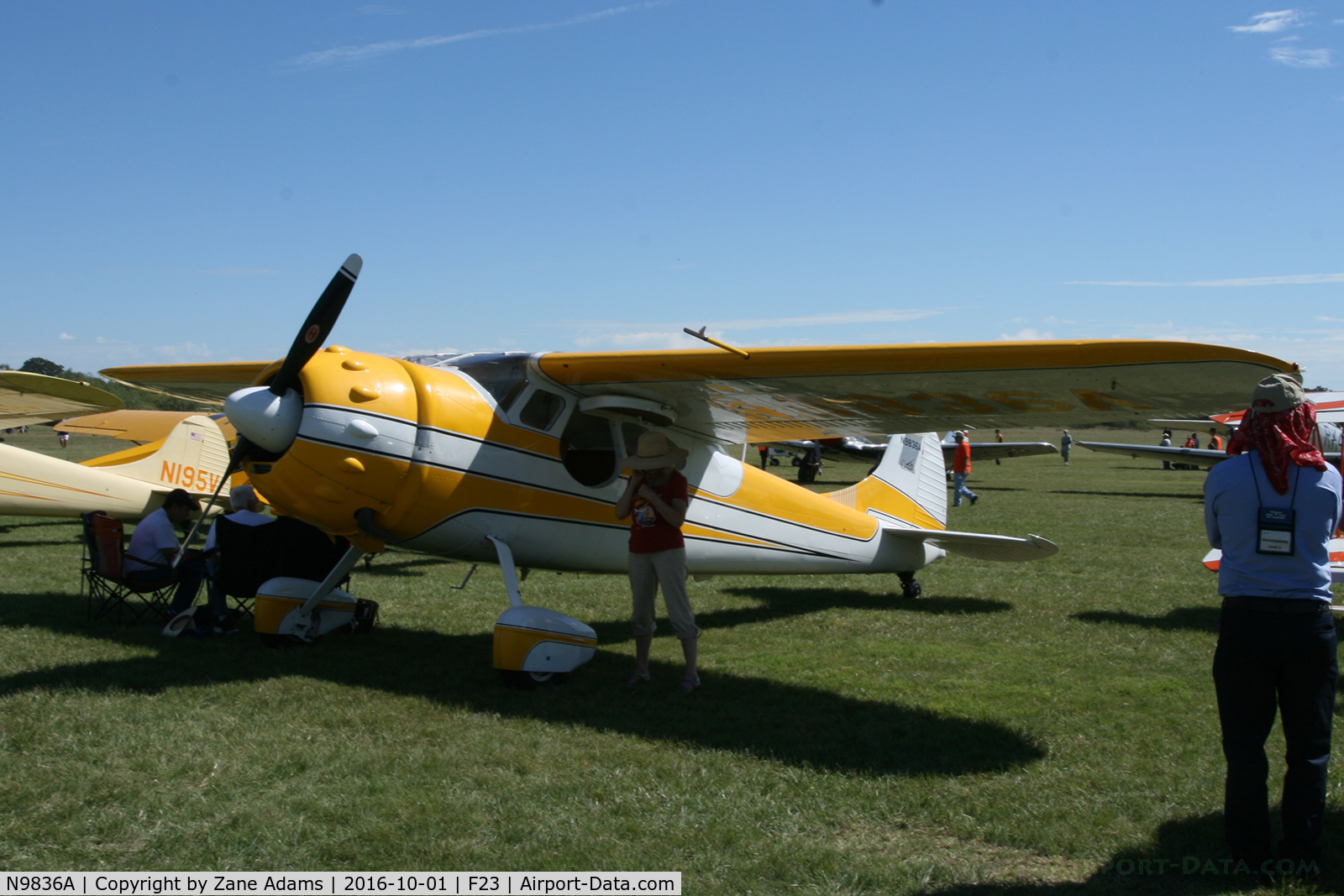 N9836A, 1950 Cessna 195 C/N 7529, At the 2016 Ranger, Texas Fly-in