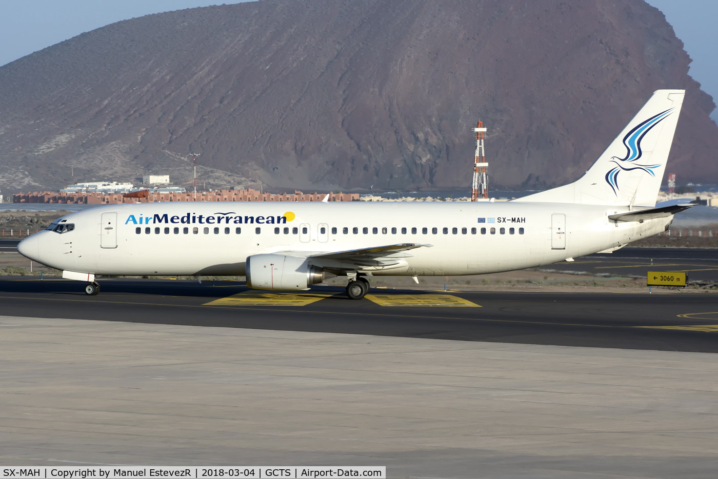 SX-MAH, 1990 Boeing 737-405 C/N 24643, First visit to Tenerife South Airport, flying to Small Planet Aero.