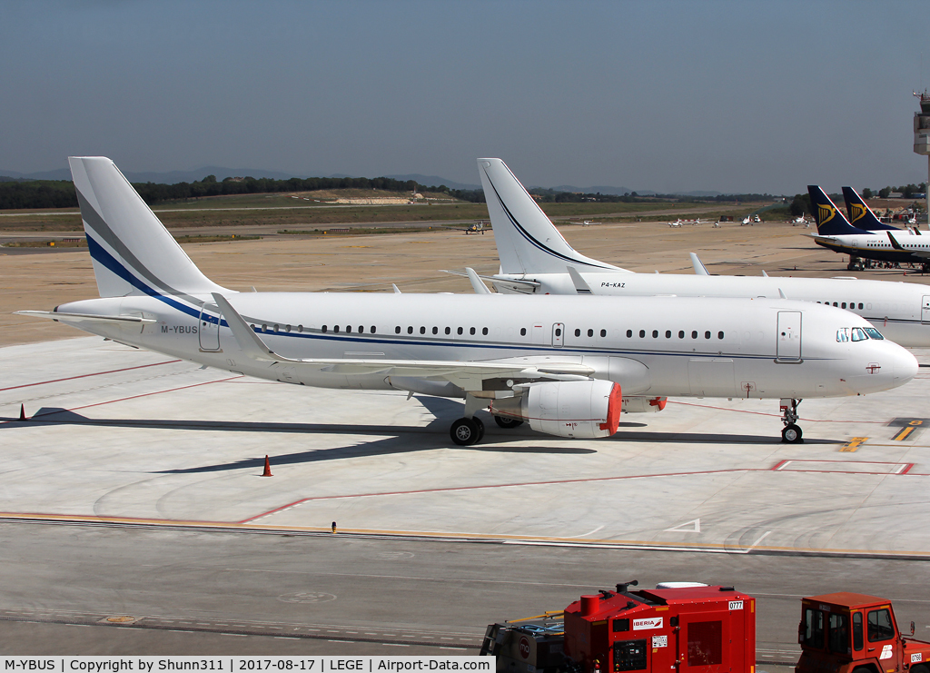 M-YBUS, 2014 Airbus ACJ320 (A320-214/CJ) C/N 6069, Parked at the Airport...
