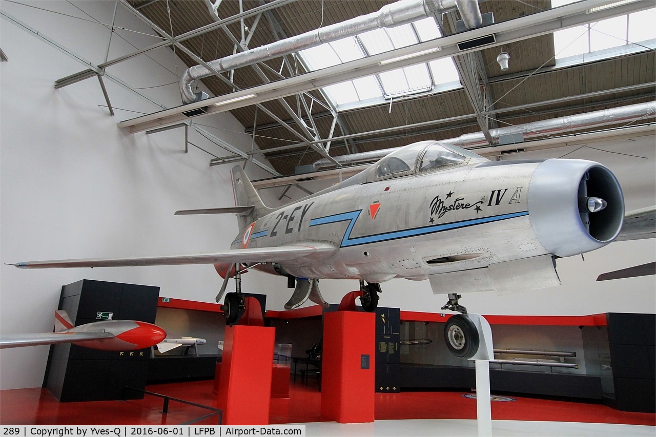 289, Dassault MD-454 Mystere IVA C/N 105, Dassault MD-454 Mystere IVA, Air & Space Museum Paris-Le Bourget Airport (LFPB-LBG)