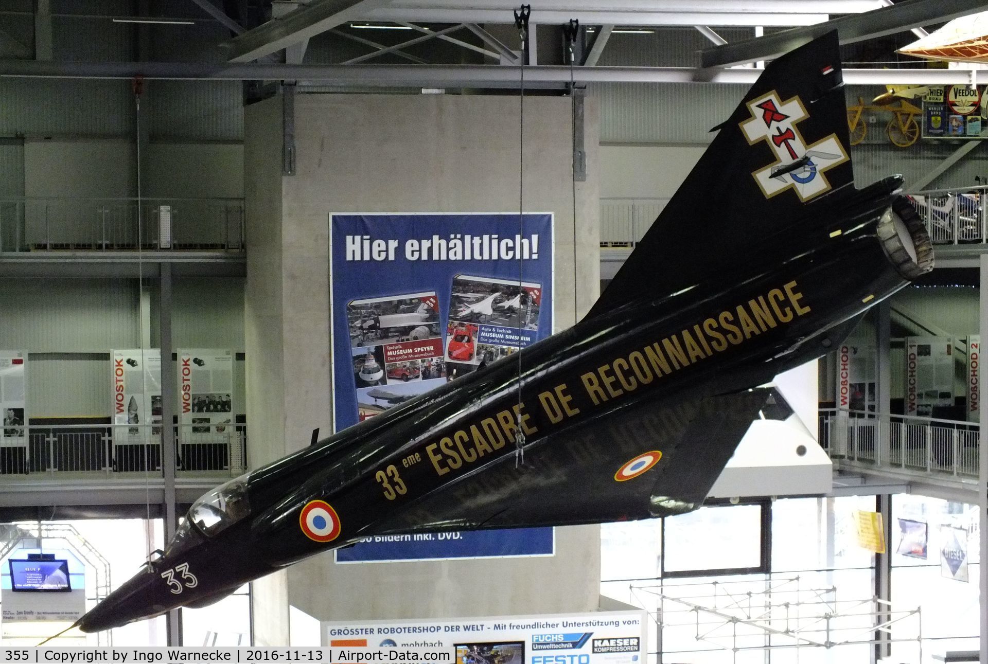 355, Dassault Mirage IIIRD C/N 355, Dassault Mirage III RD at the Technik-Museum, Speyer