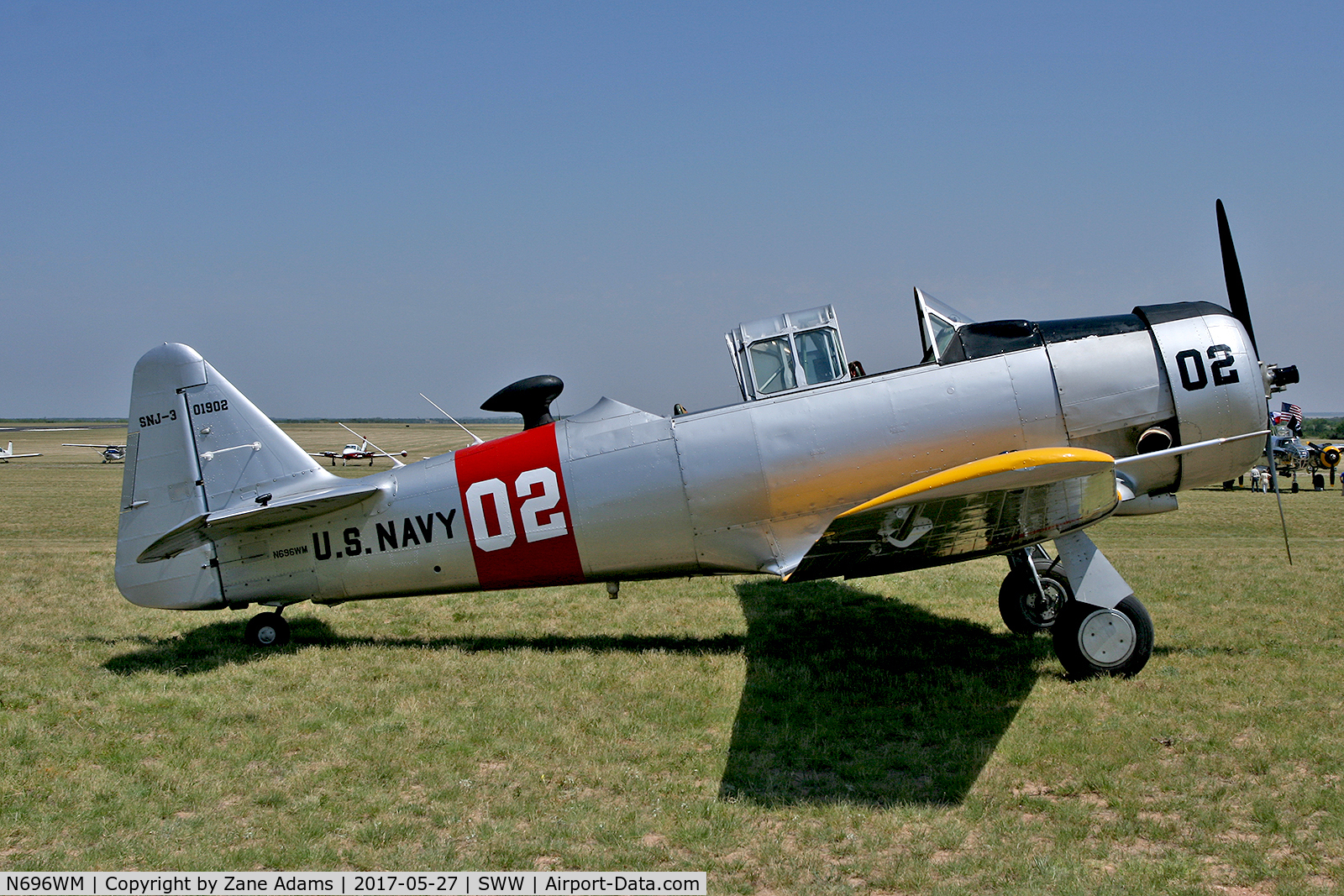 N696WM, 1942 North American SNJ-3 Texan C/N 78-7045, Avenger Field, Sweetwater, TX