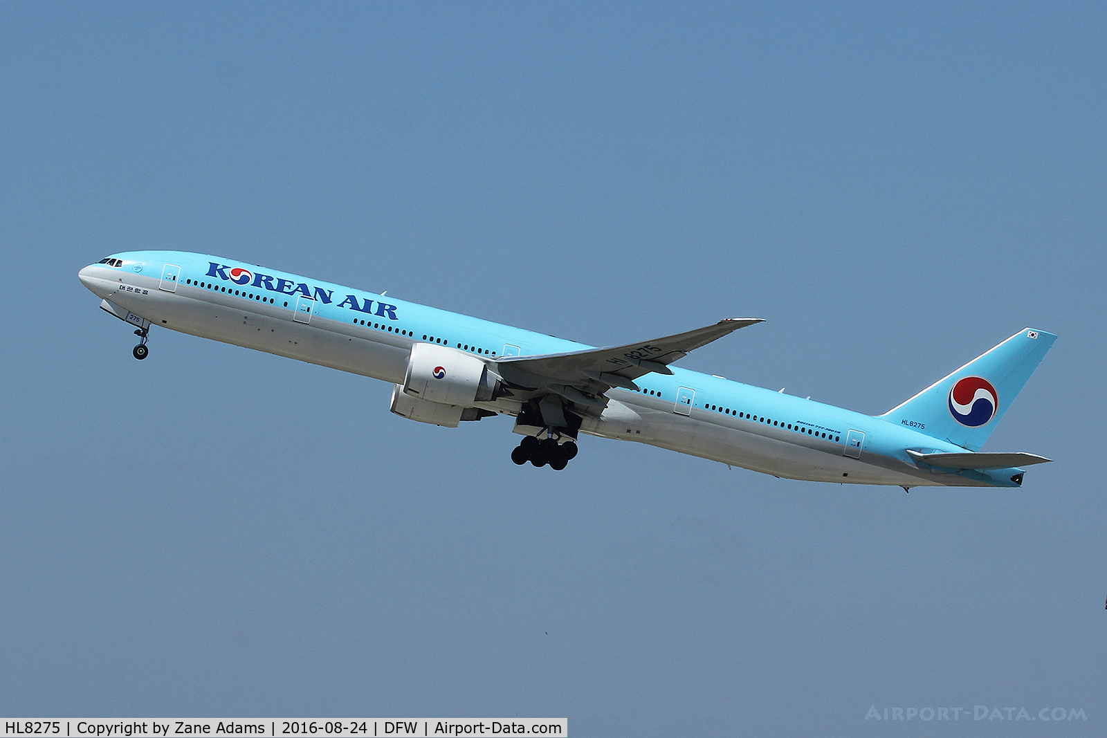HL8275, 2013 Boeing 777-3B5/ER C/N 37651, Departing DFW Airport