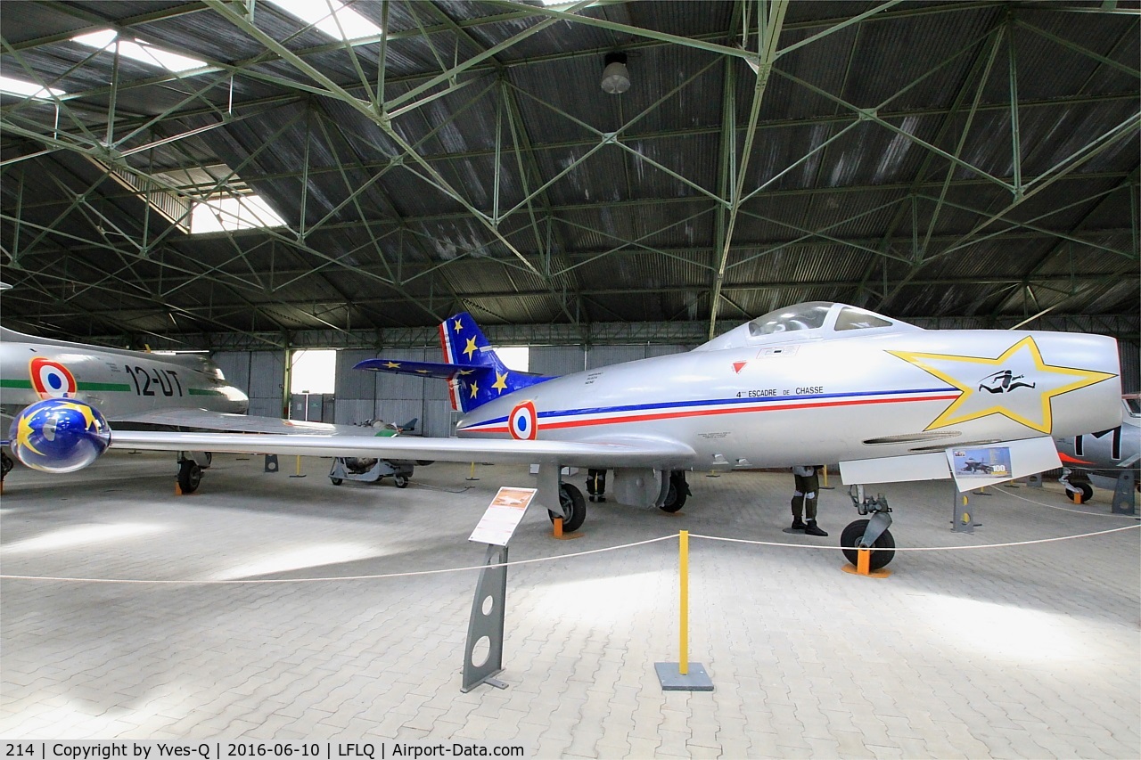 214, Dassault MD-450 Ouragan C/N 214, Dassault MD-450 Ouragan, Musée Européen de l'Aviation de Chasse at Montélimar-Ancône airfield (LFLQ)
