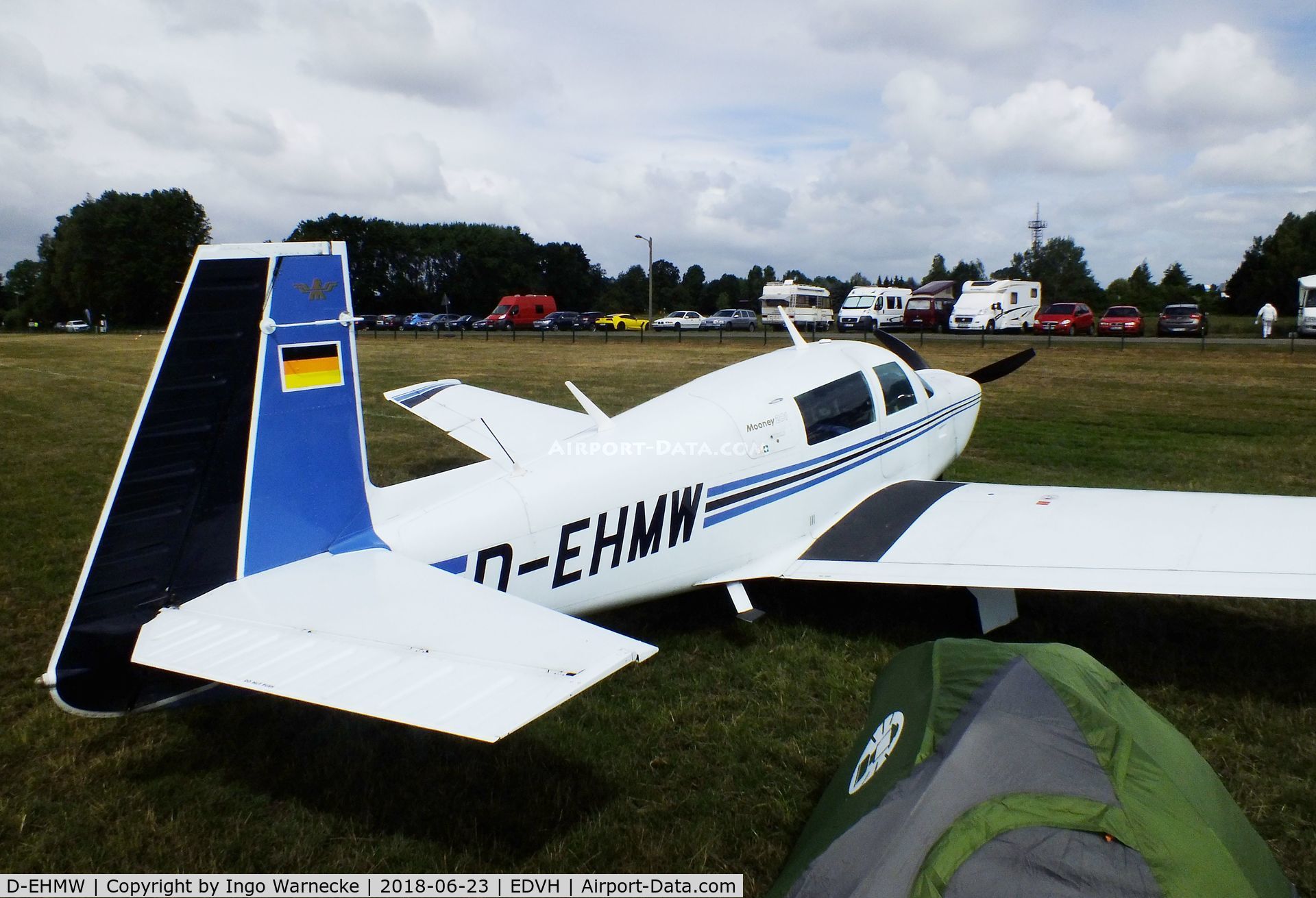 D-EHMW, 1983 Mooney M20J 201 201 C/N 24-1394, Mooney M20J 201 at the 2018 OUV-Meeting at Hodenhagen airfield